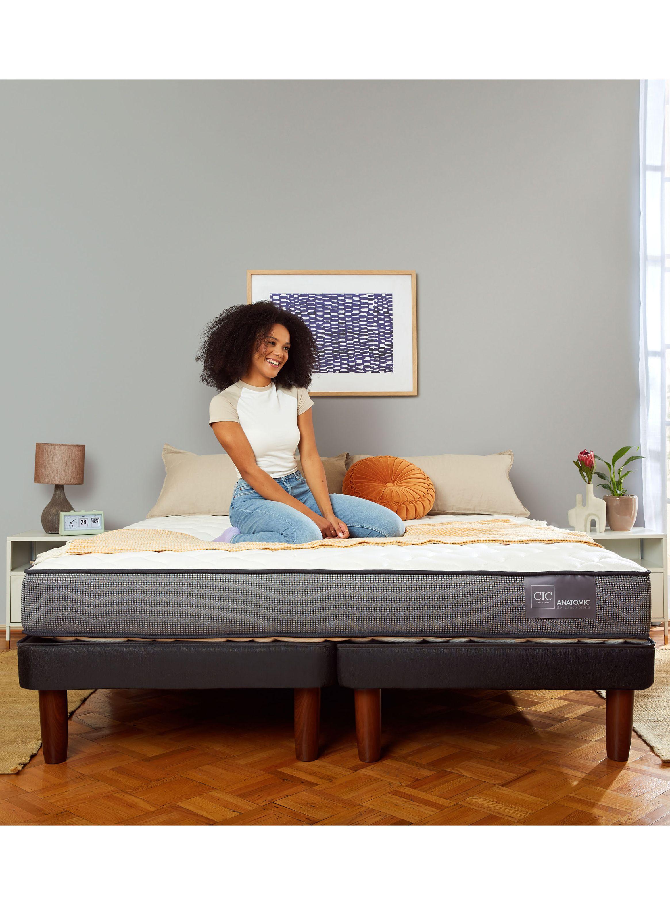 Cama Europea Anatomic 2 Plazas Base Dividida + Set de Muebles Gales-4