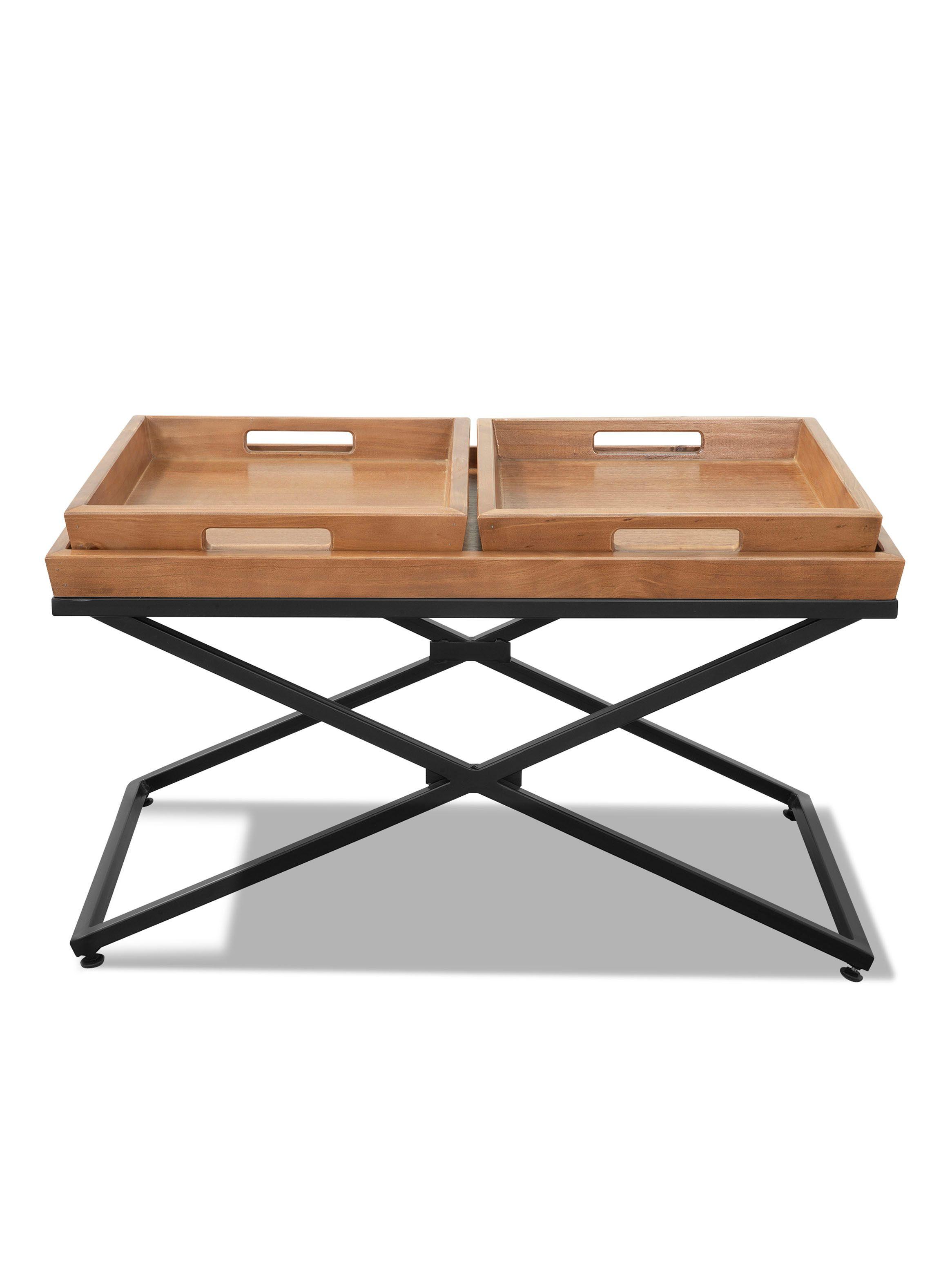 Mesa de Centro Mini Monarca 2 Bandejas 83 cm-2