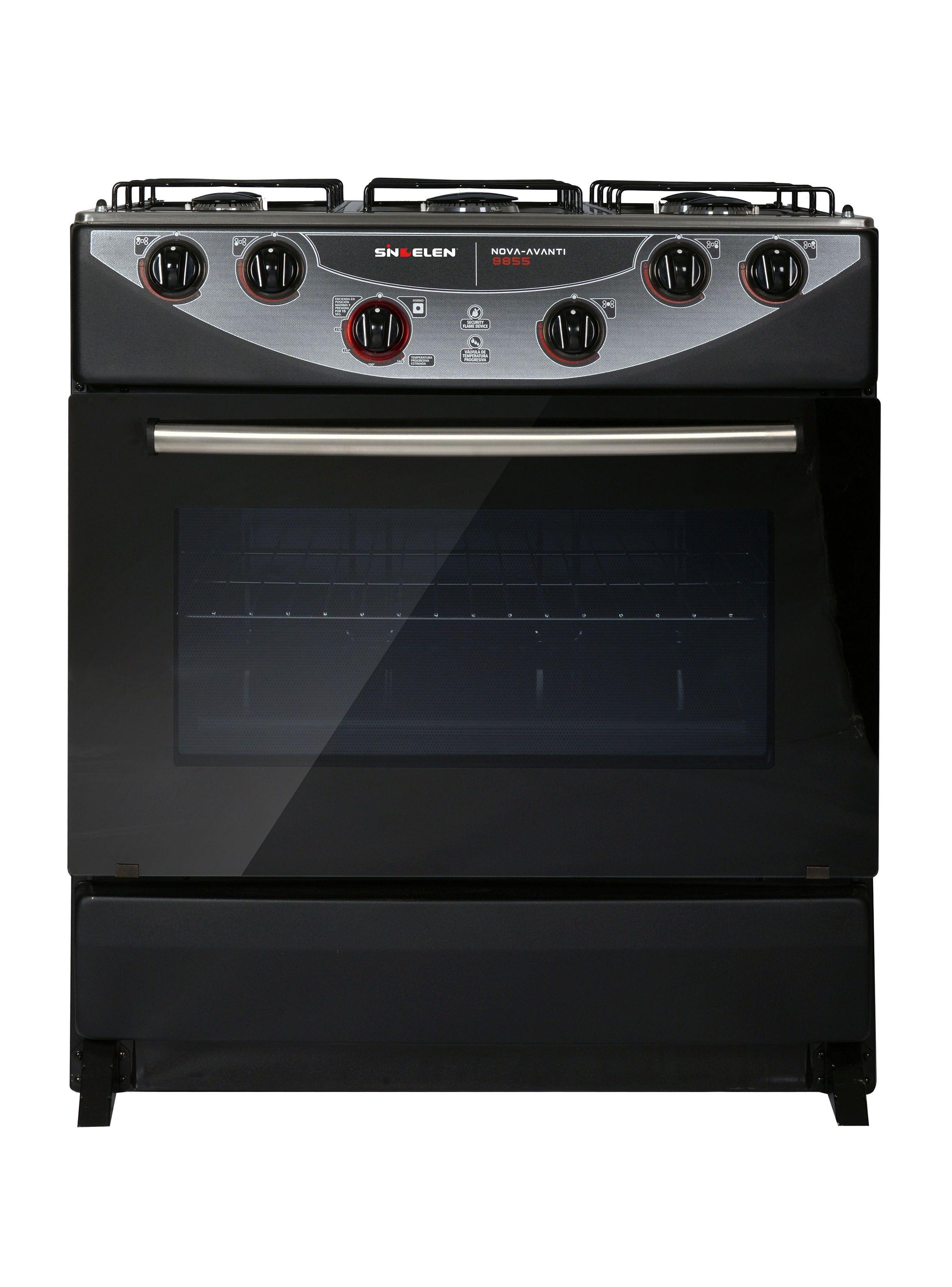 Cocina a Gas 5 Quemadores CH-9855NG Negro Inox-0