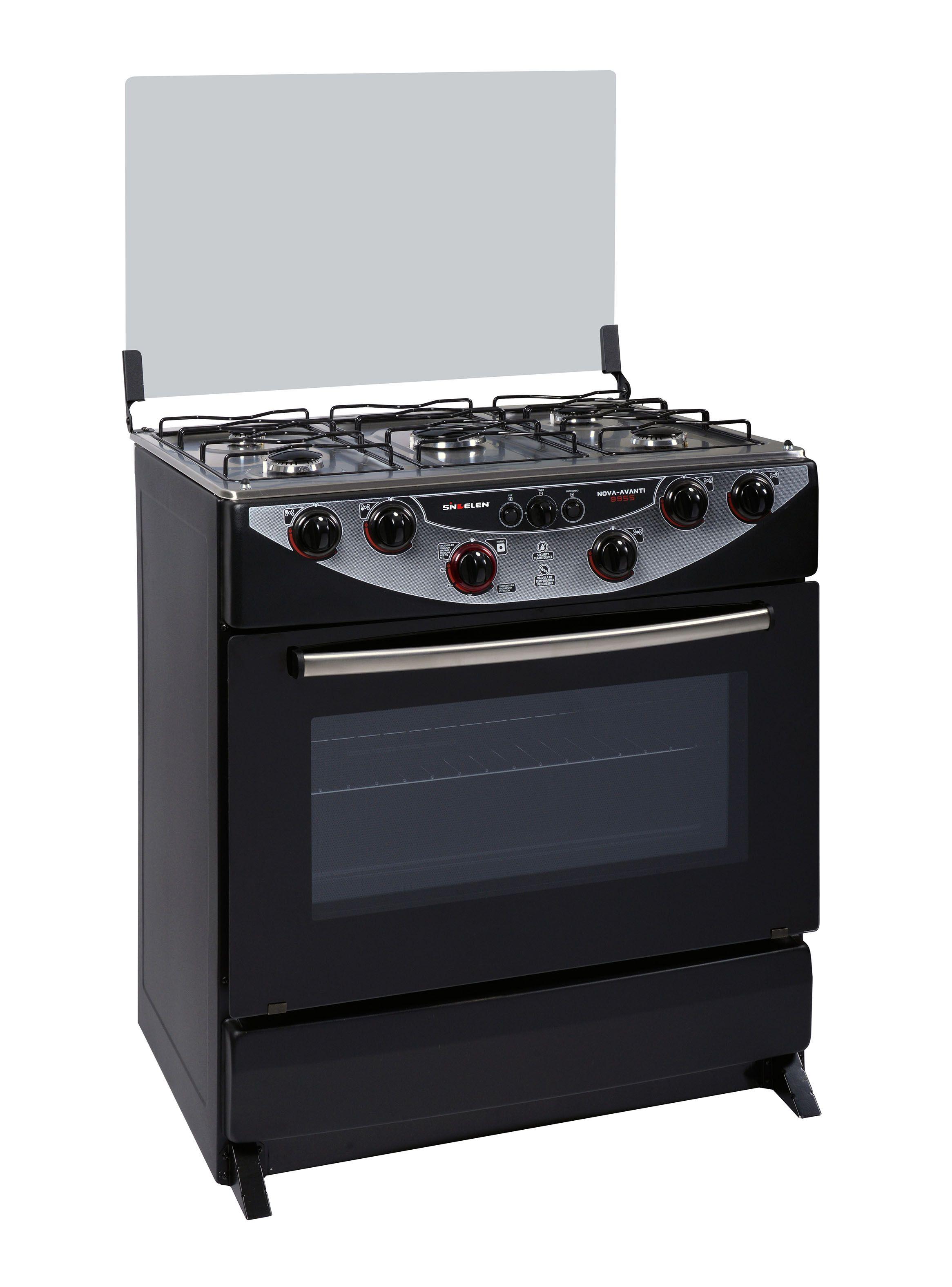 Cocina a Gas 5 Quemadores CH-9955NG Negro Inox-1