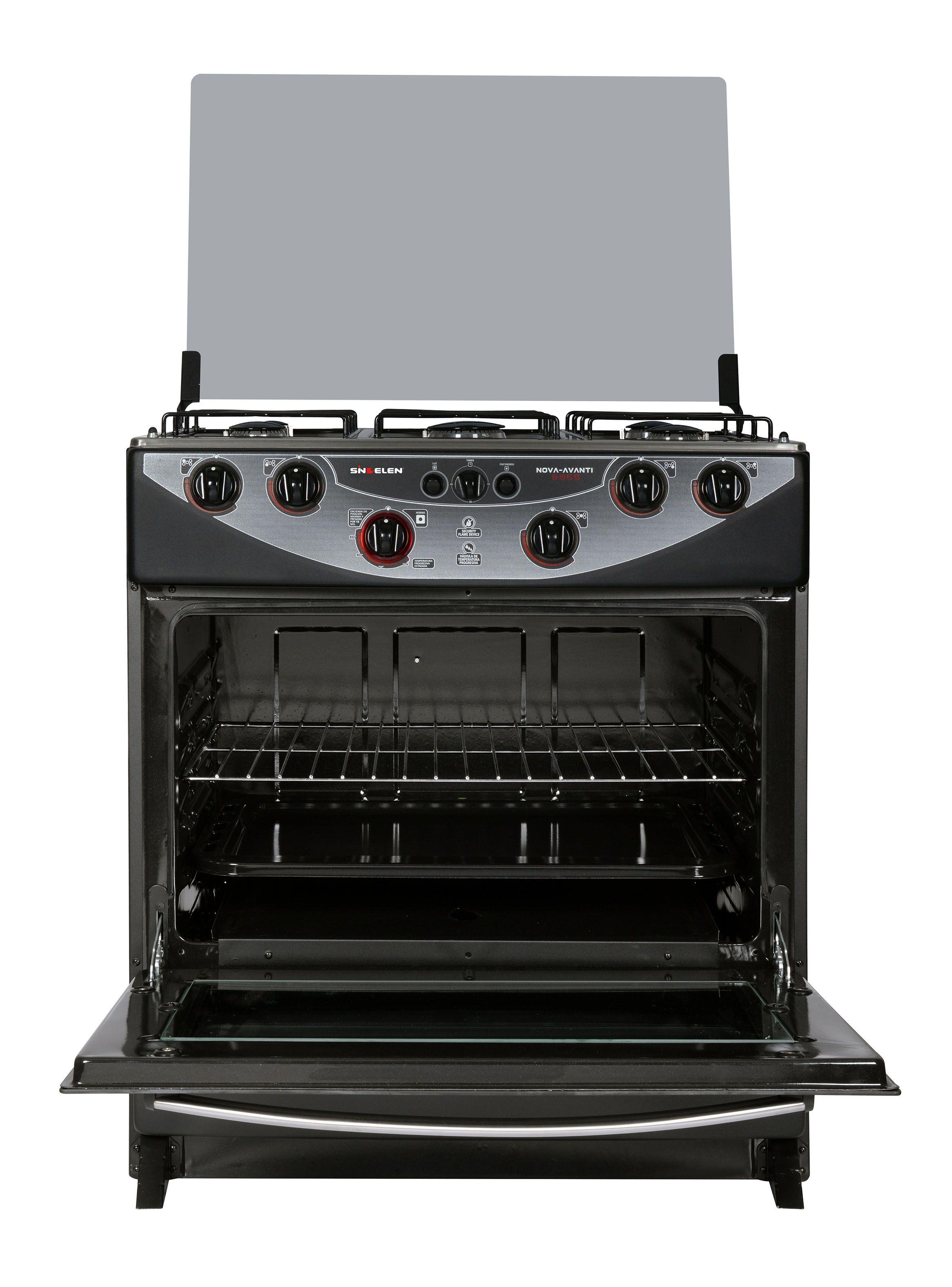 Cocina a Gas 5 Quemadores CH-9955NG Negro Inox-3