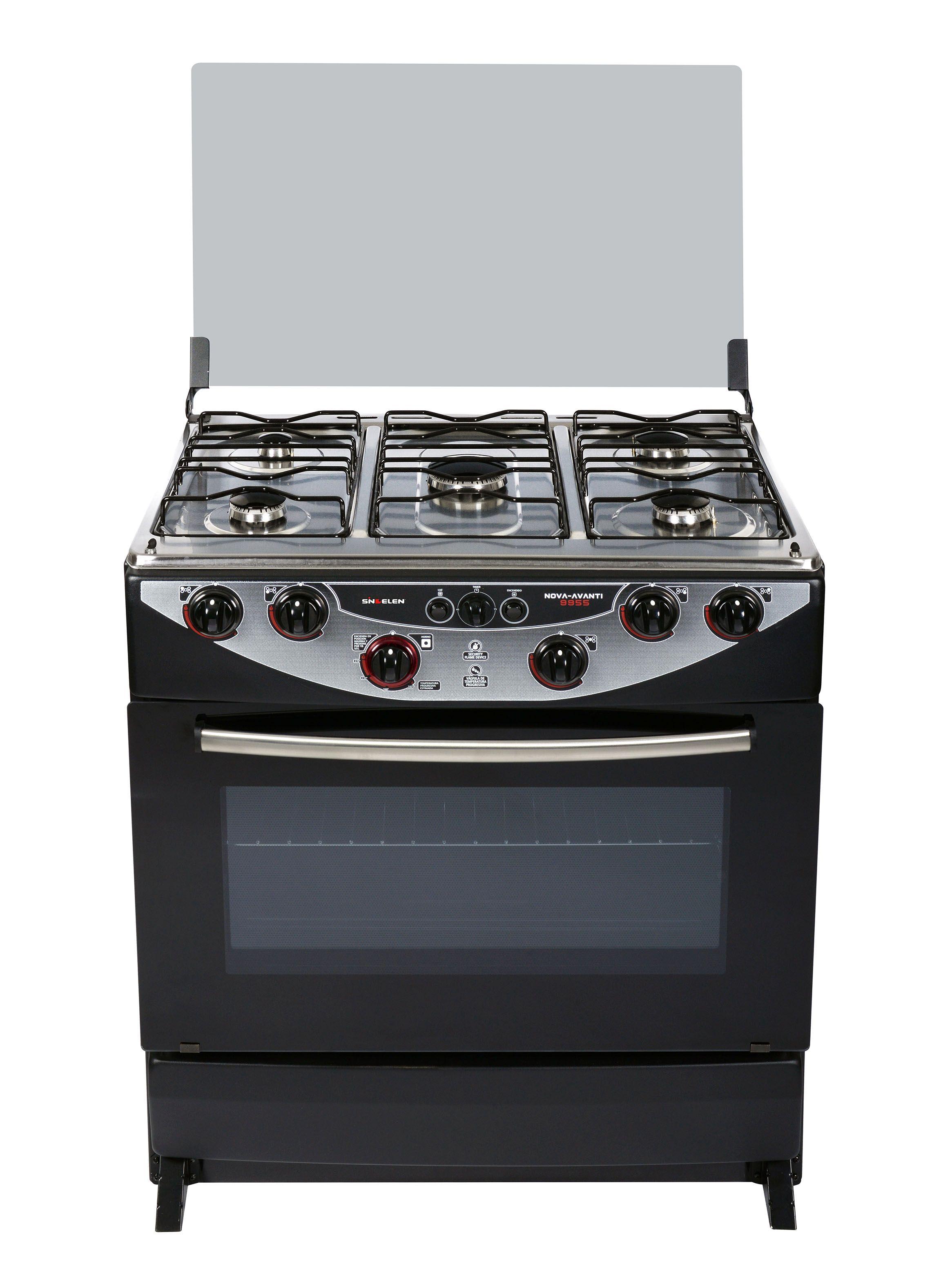 Cocina a Gas 5 Quemadores CH-9955NG Negro Inox-2