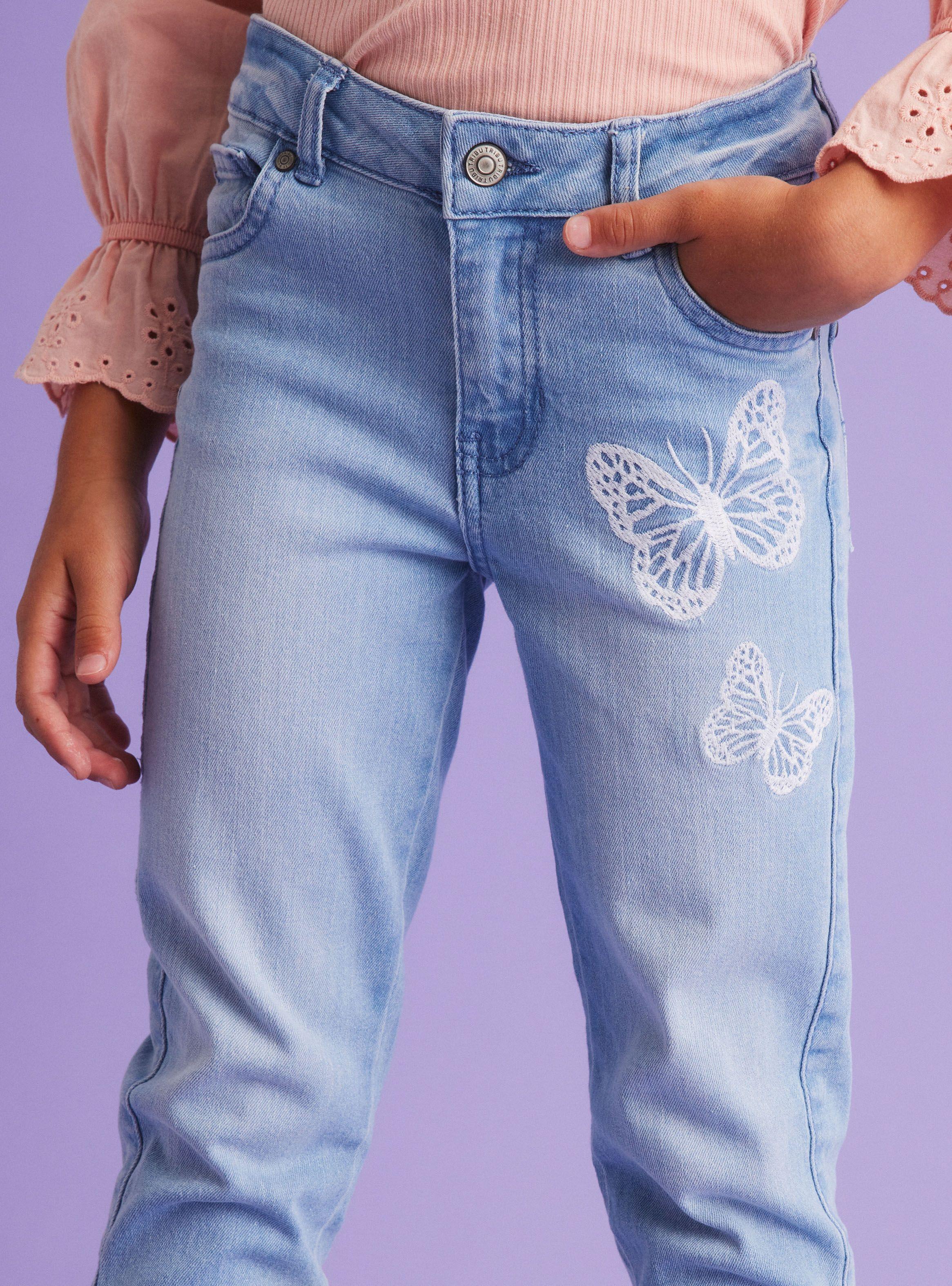 Jeans Bordado Mariposas-1