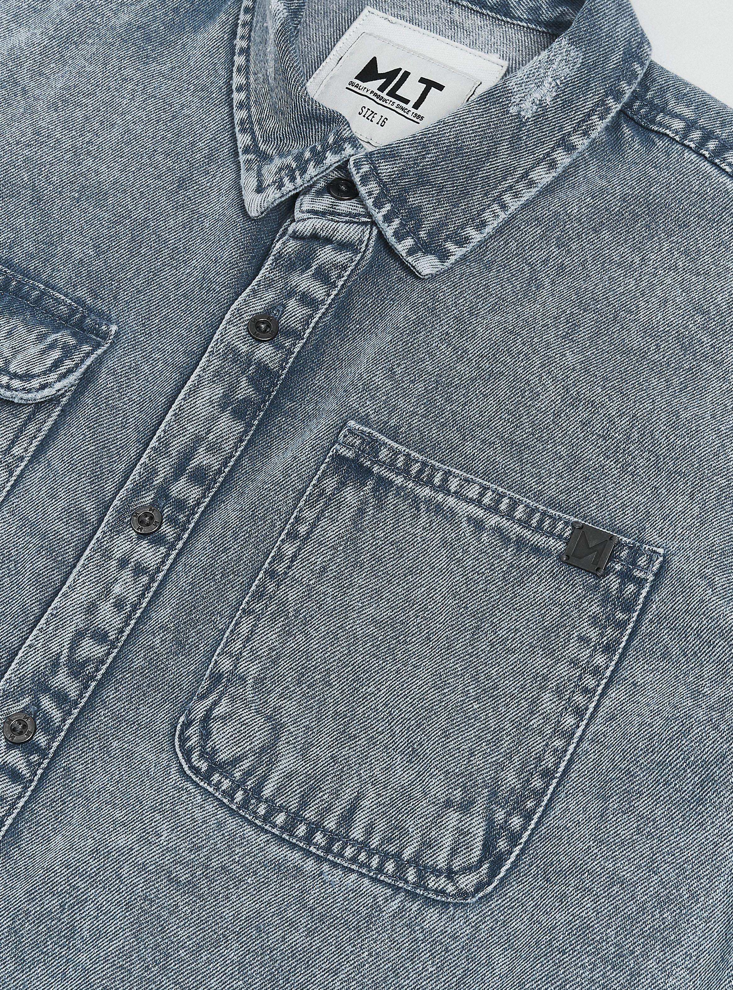 Camisa de Vestir Denim con Dos Bolsillos-4