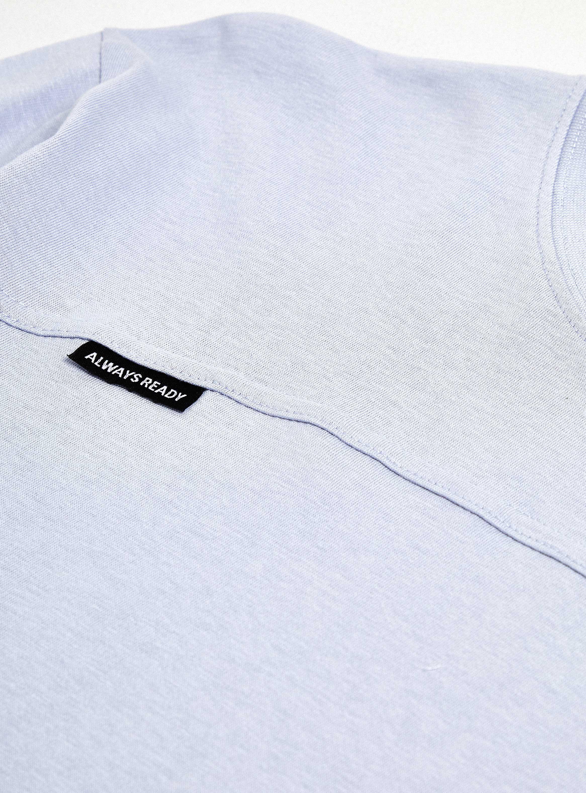 Polera Color Liso con Corte en el Pecho-4