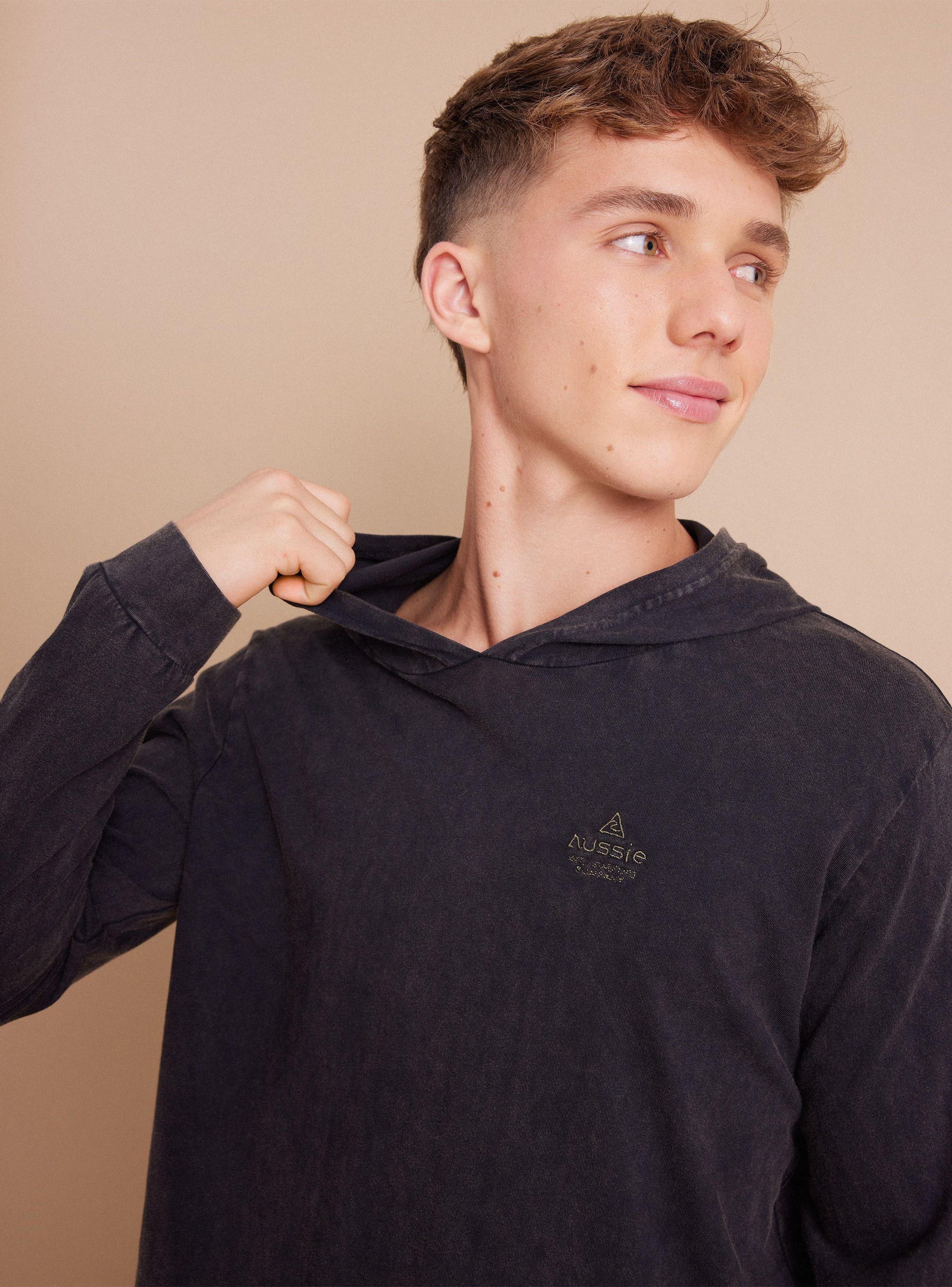 Polera Acid Wash Con Gorro-1