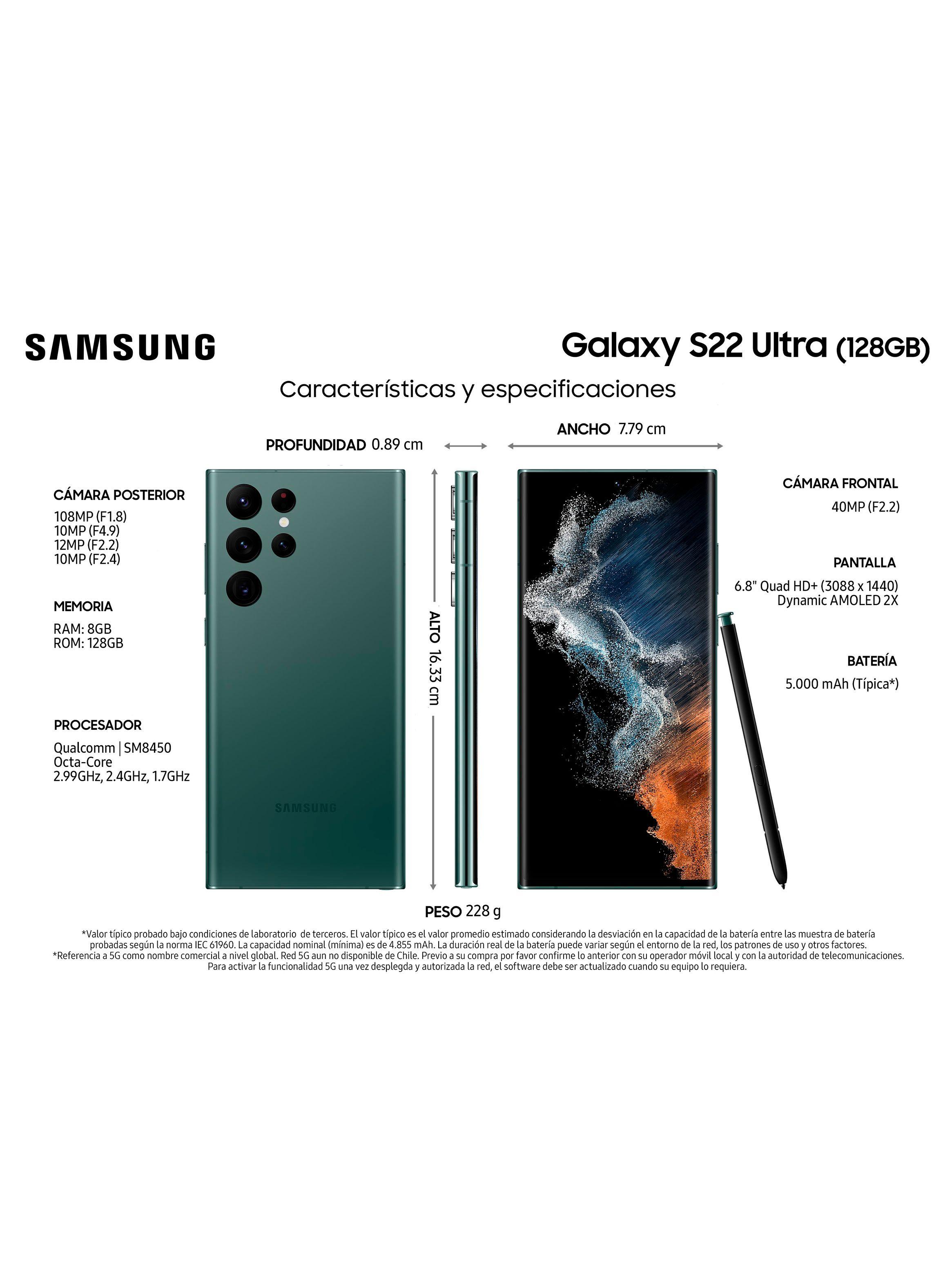 Smartphone Galaxy S22 Ultra 128GB Green-2