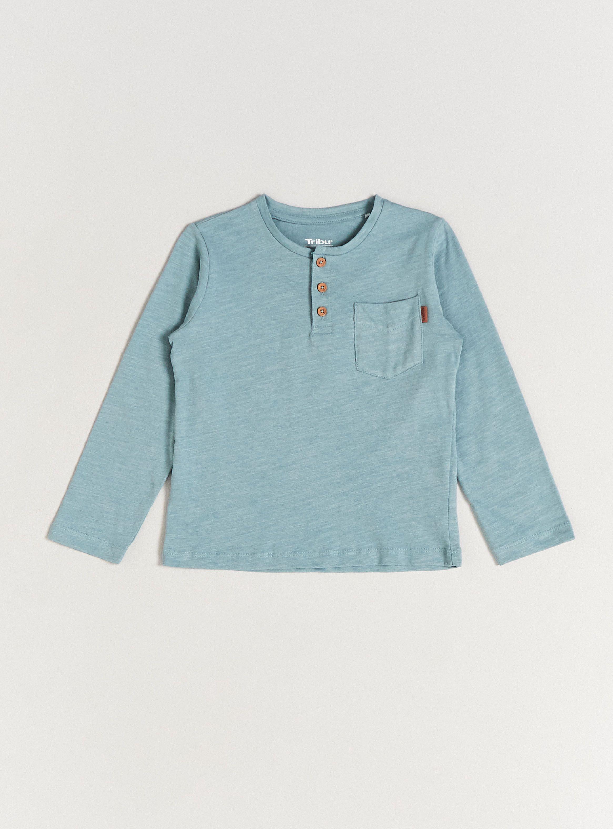 Polera Henley con 3 Botones y Bolsillo-0