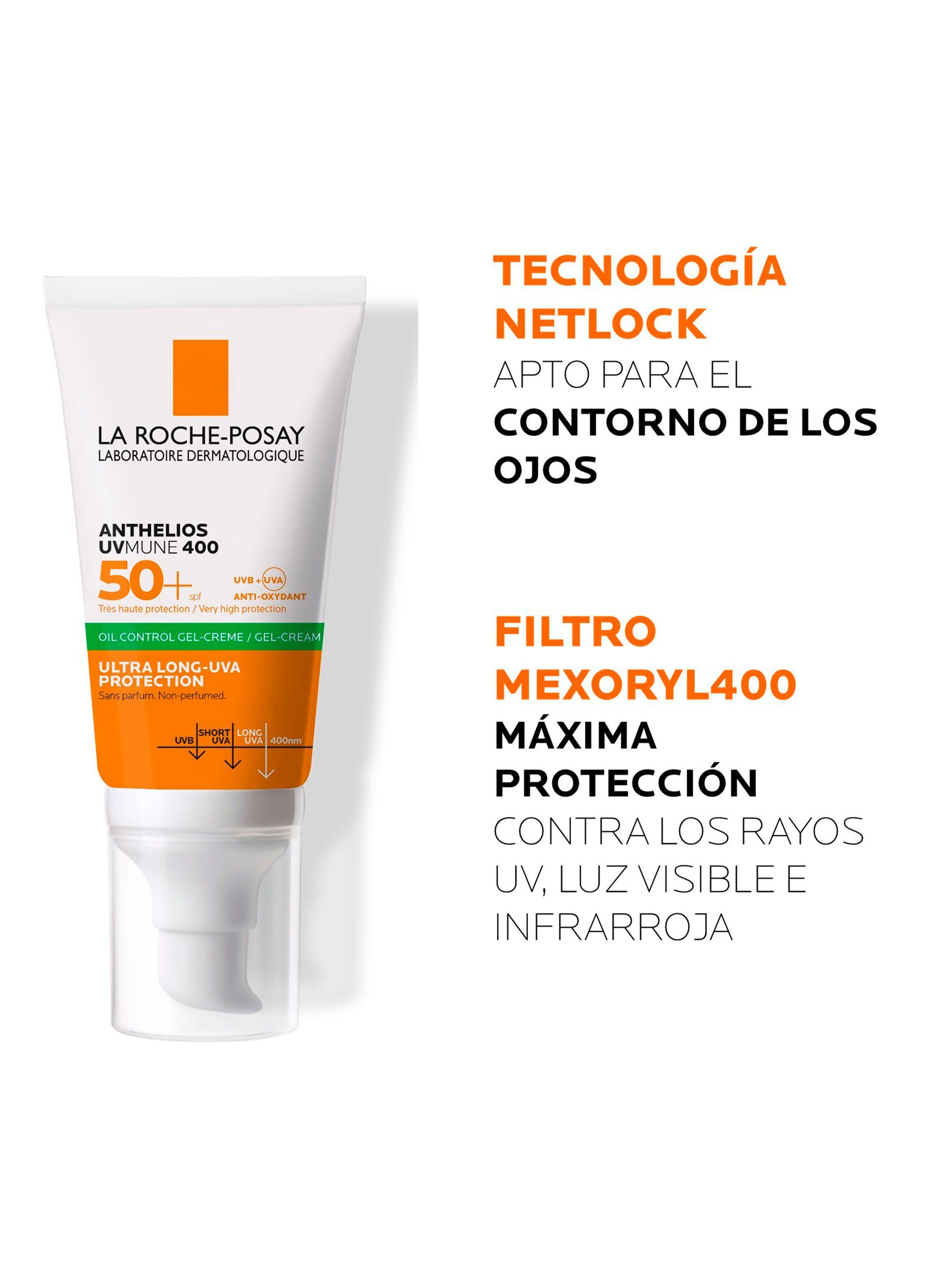 Protector Solar Rostro Anthelios UV Mune 400 Oil Control Gel Crema FPS50+ 50 ml-3