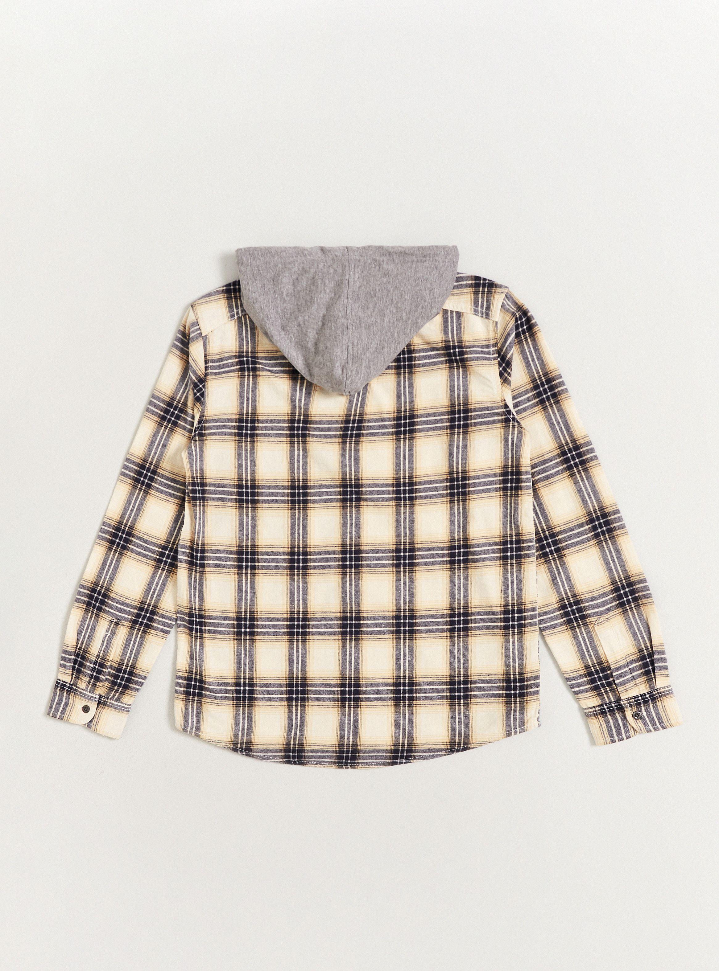 Camisa de vestir Cuadrillé Con Gorro Tipo Polera-3