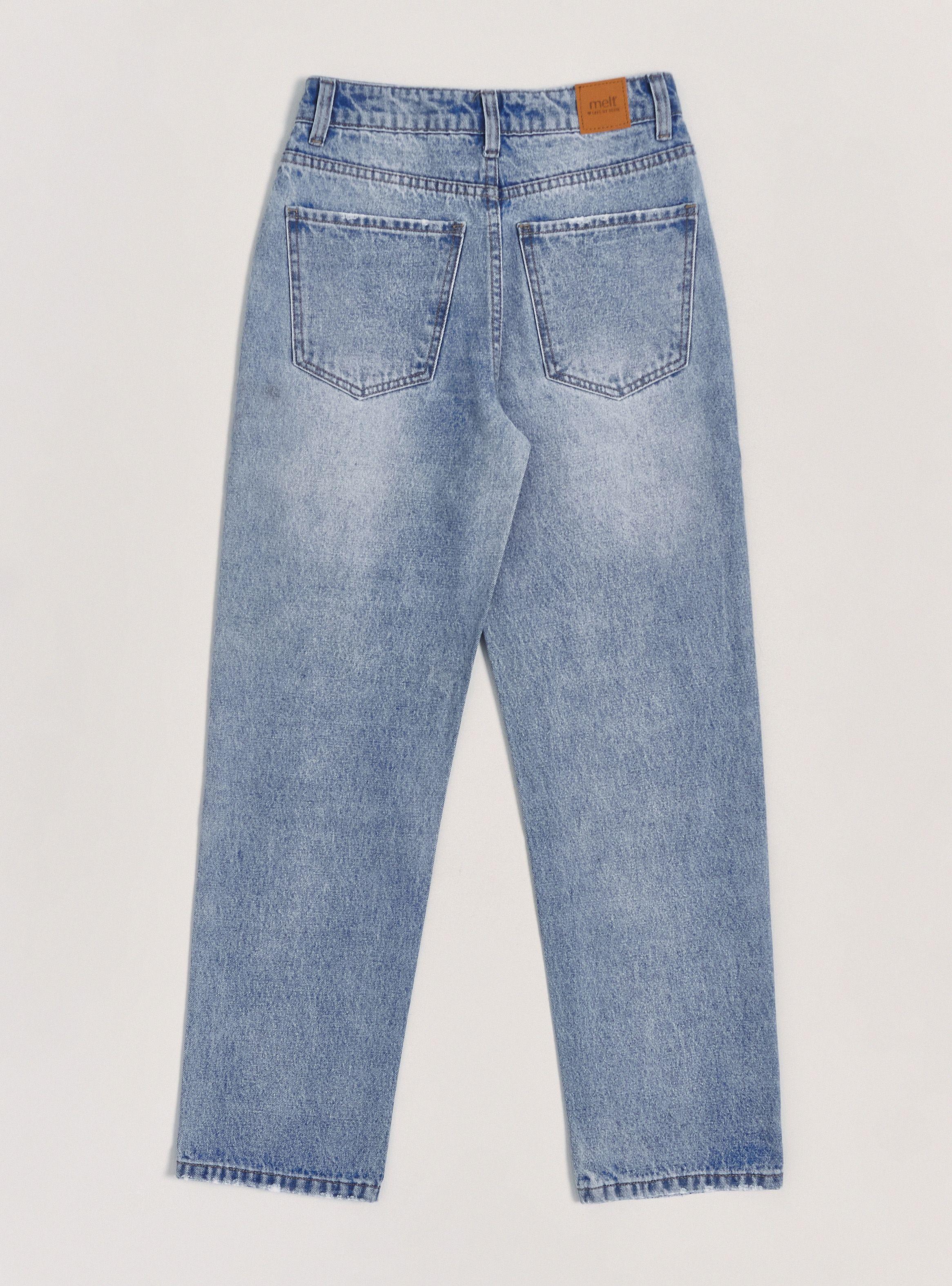 Jeans Lavado con Detalles Brillantes Adelante-3