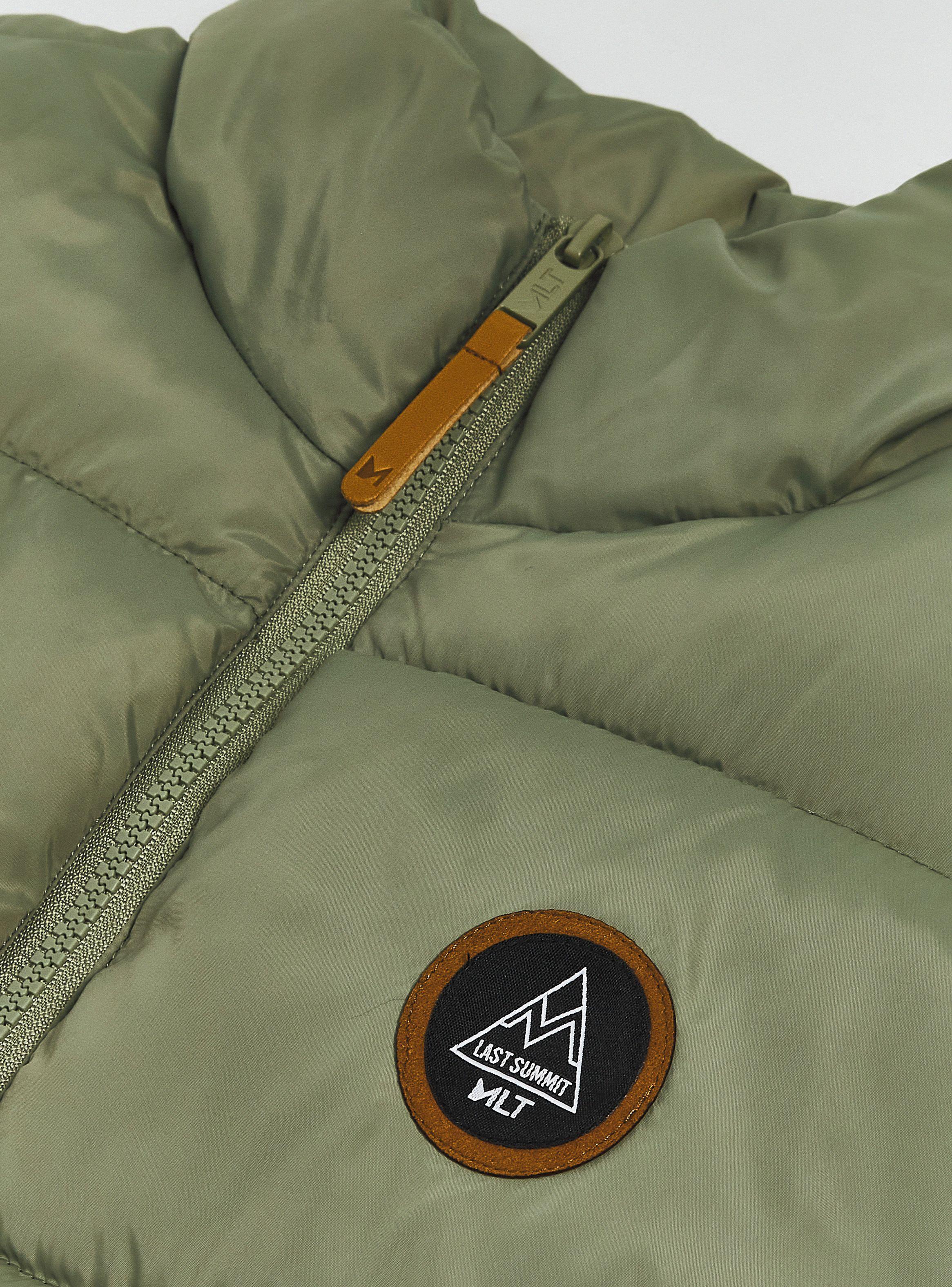 Parka Bicolor con Bolsillos Laterales-4