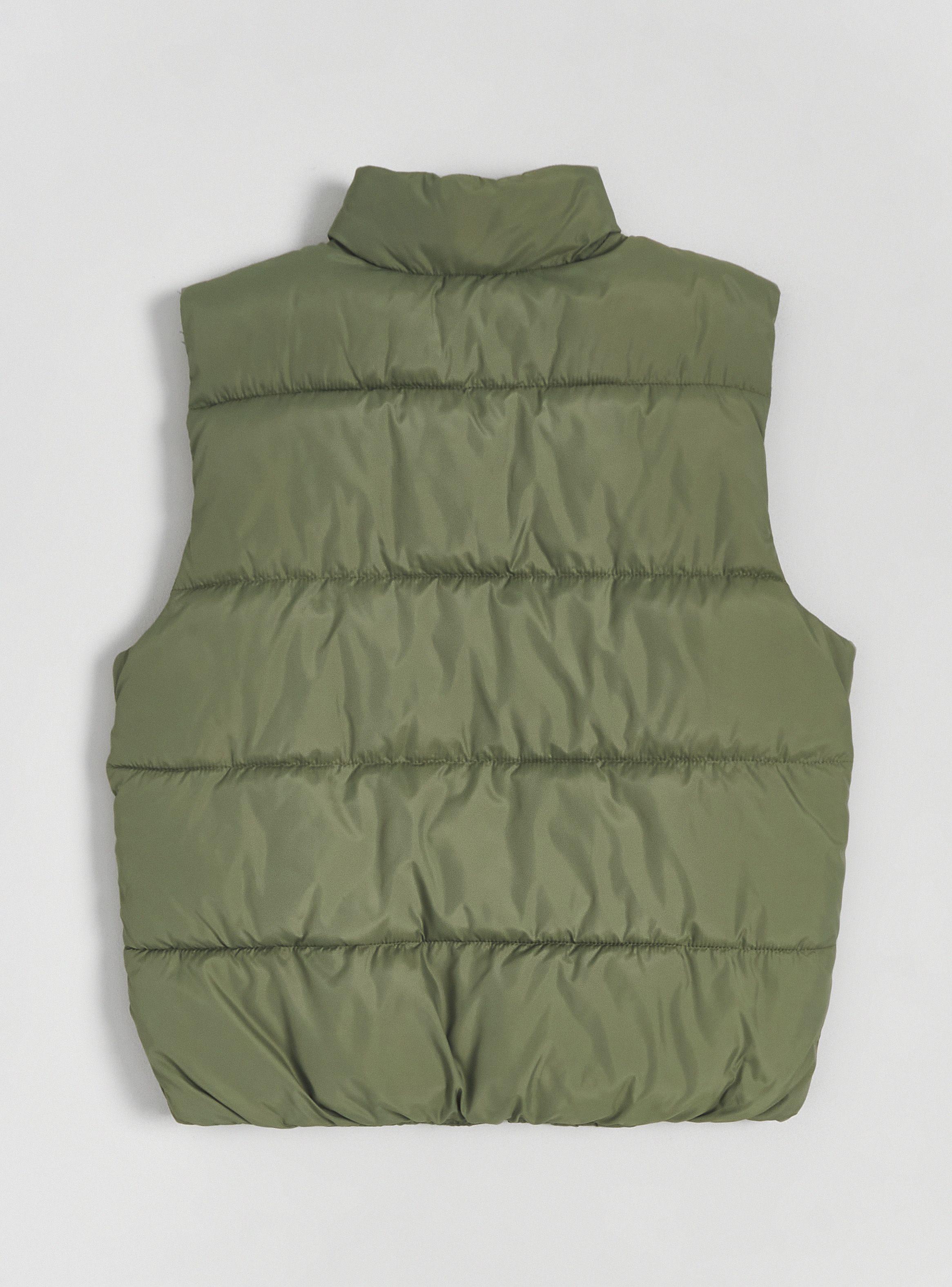 Parka Bicolor con Bolsillos Laterales-3