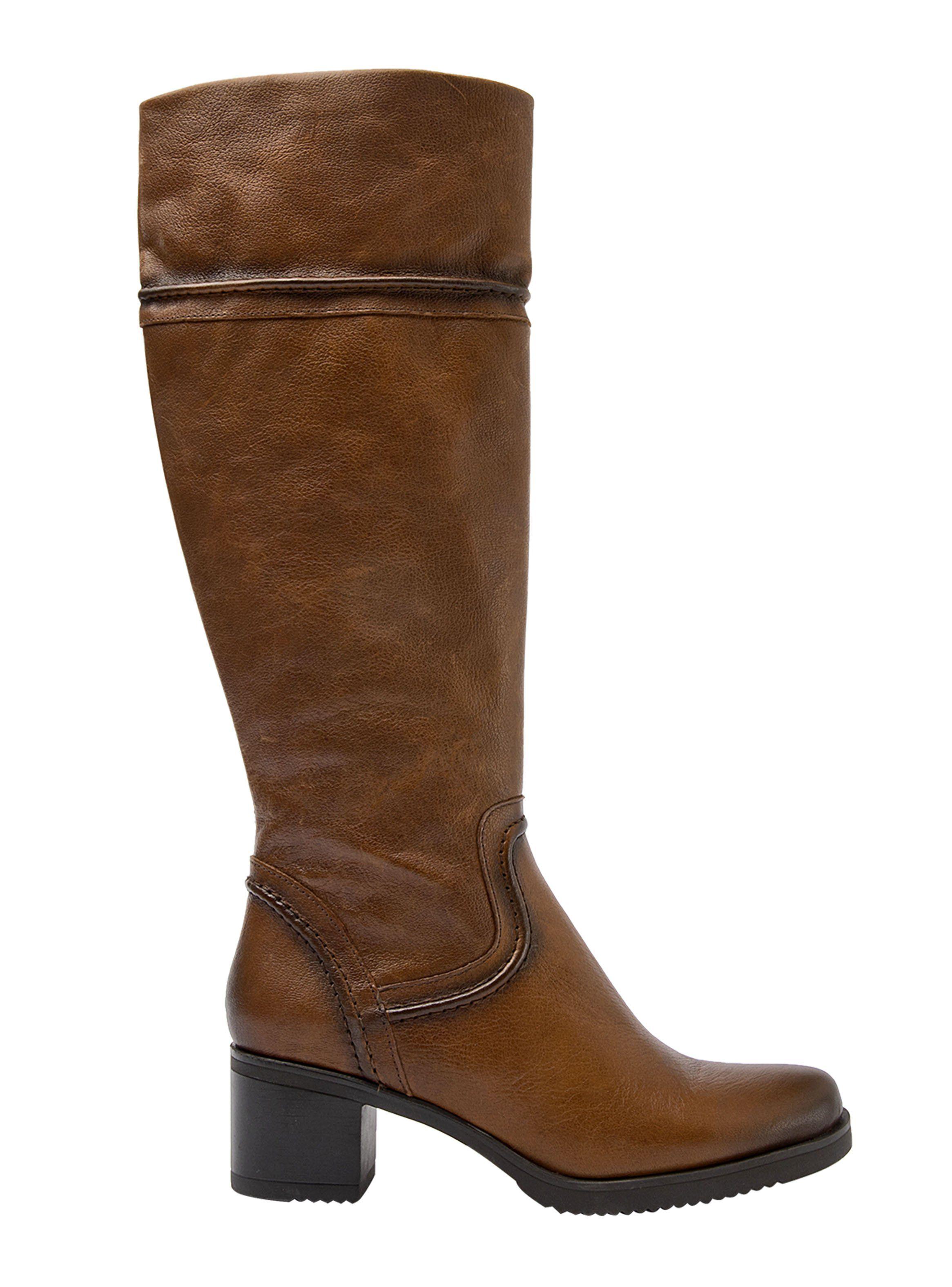 Bota Cuero Taco Cuadrado 3172 Mujer-0