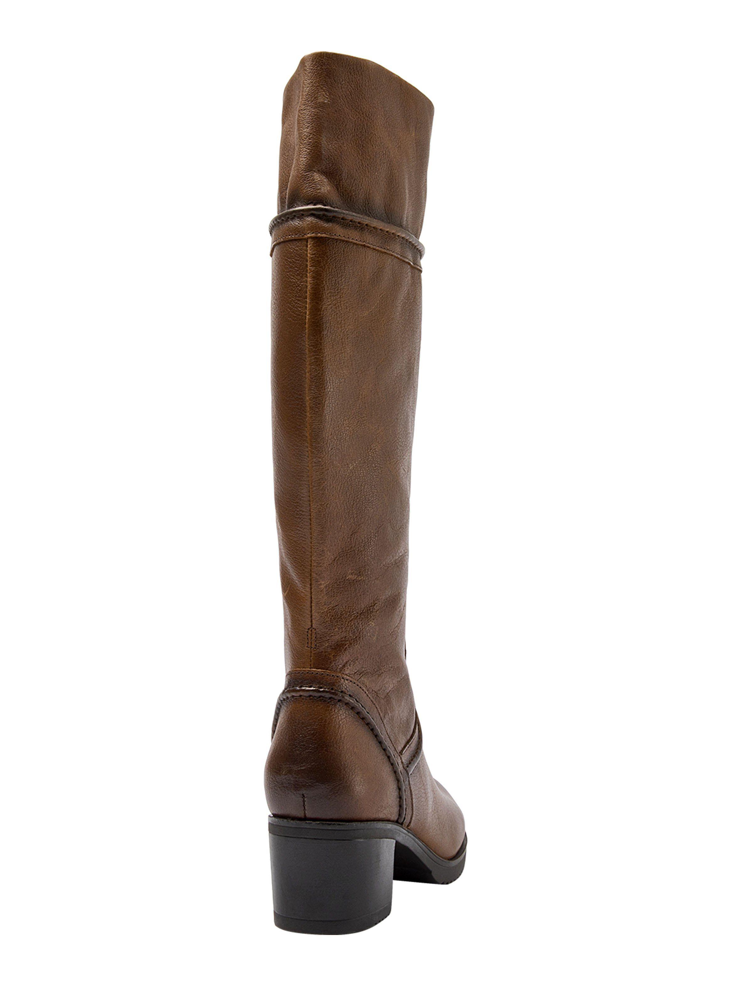 Bota Cuero Taco Cuadrado 3172 Mujer-4