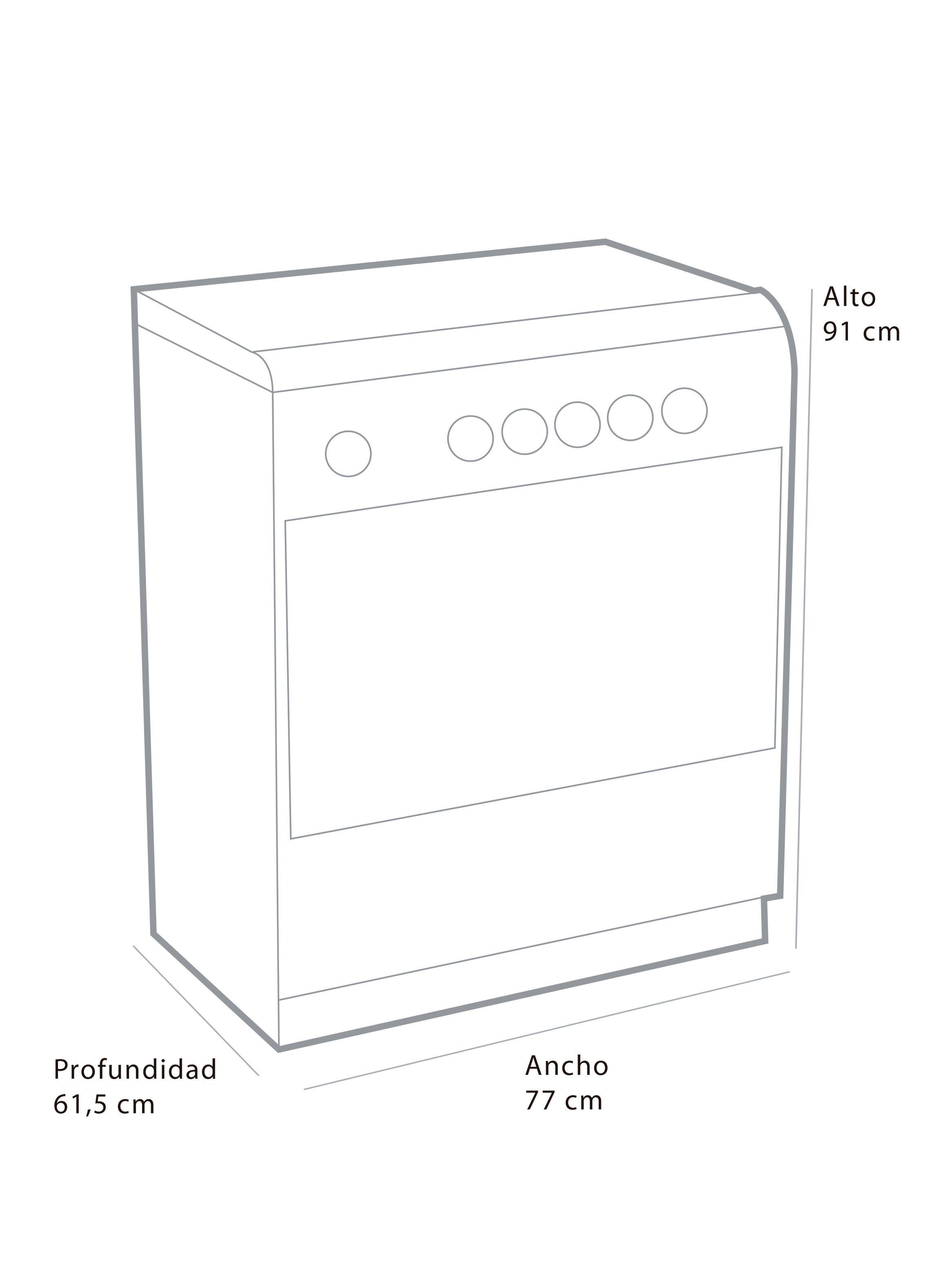 Cocina a Gas 6 Platos CH9900 Silver-5