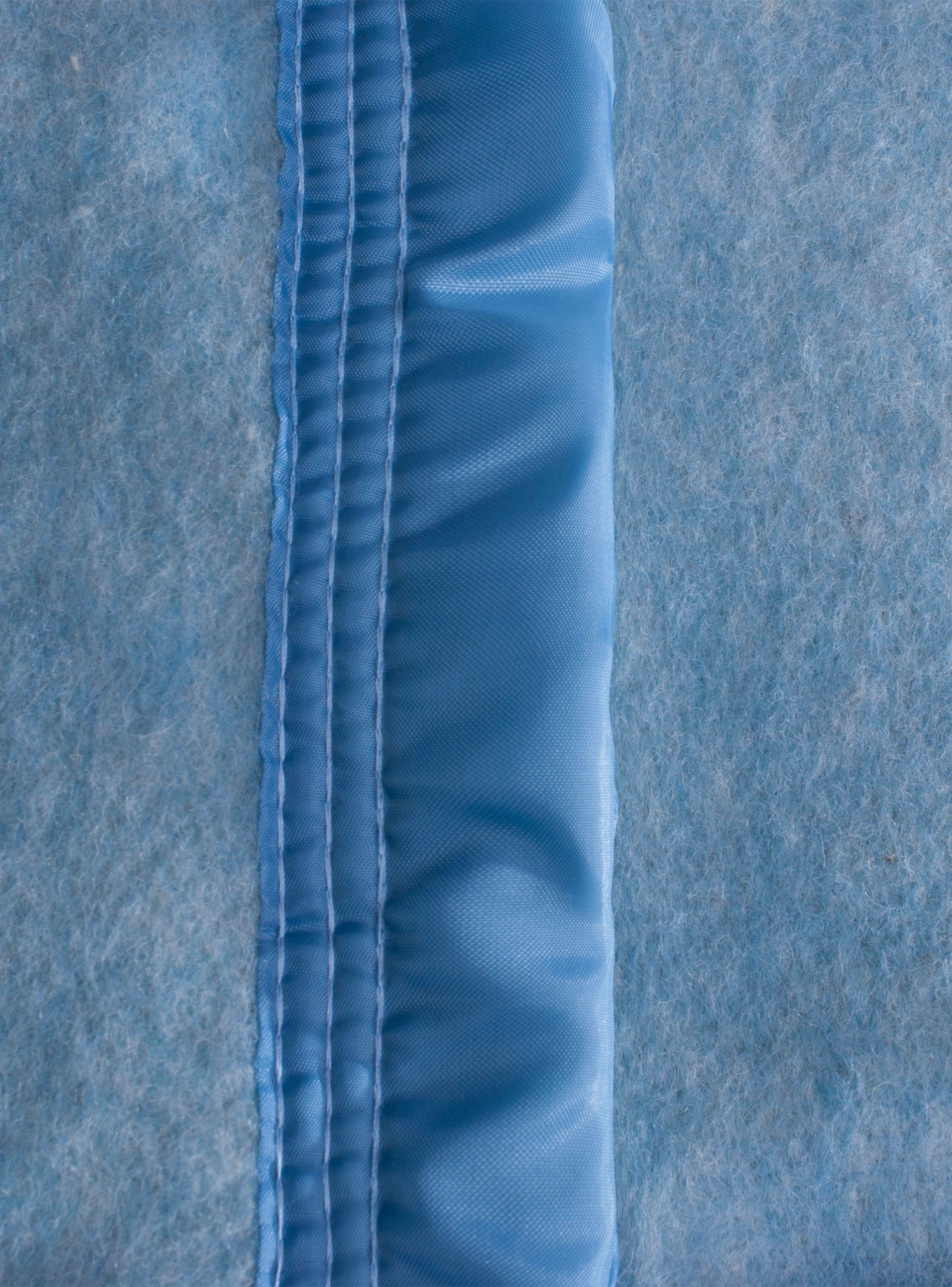 Frazada Lana 1 Plaza Celeste Liso-2