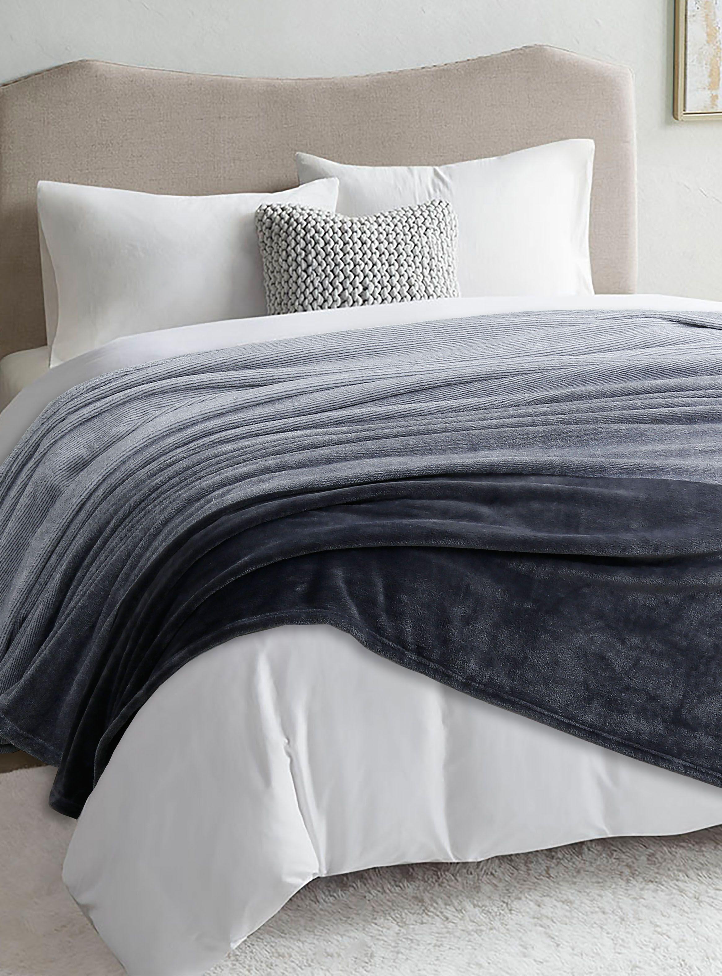 Frazada Flannel Cationic 2 Plazas Gris-0