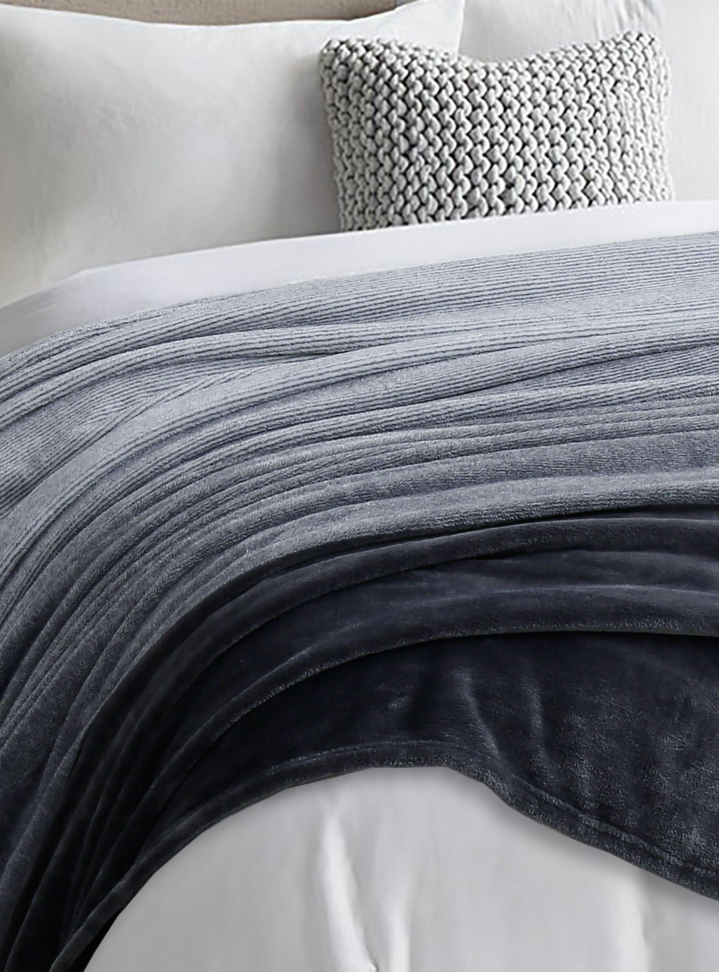 Frazada Flannel Cationic 2 Plazas Gris-1