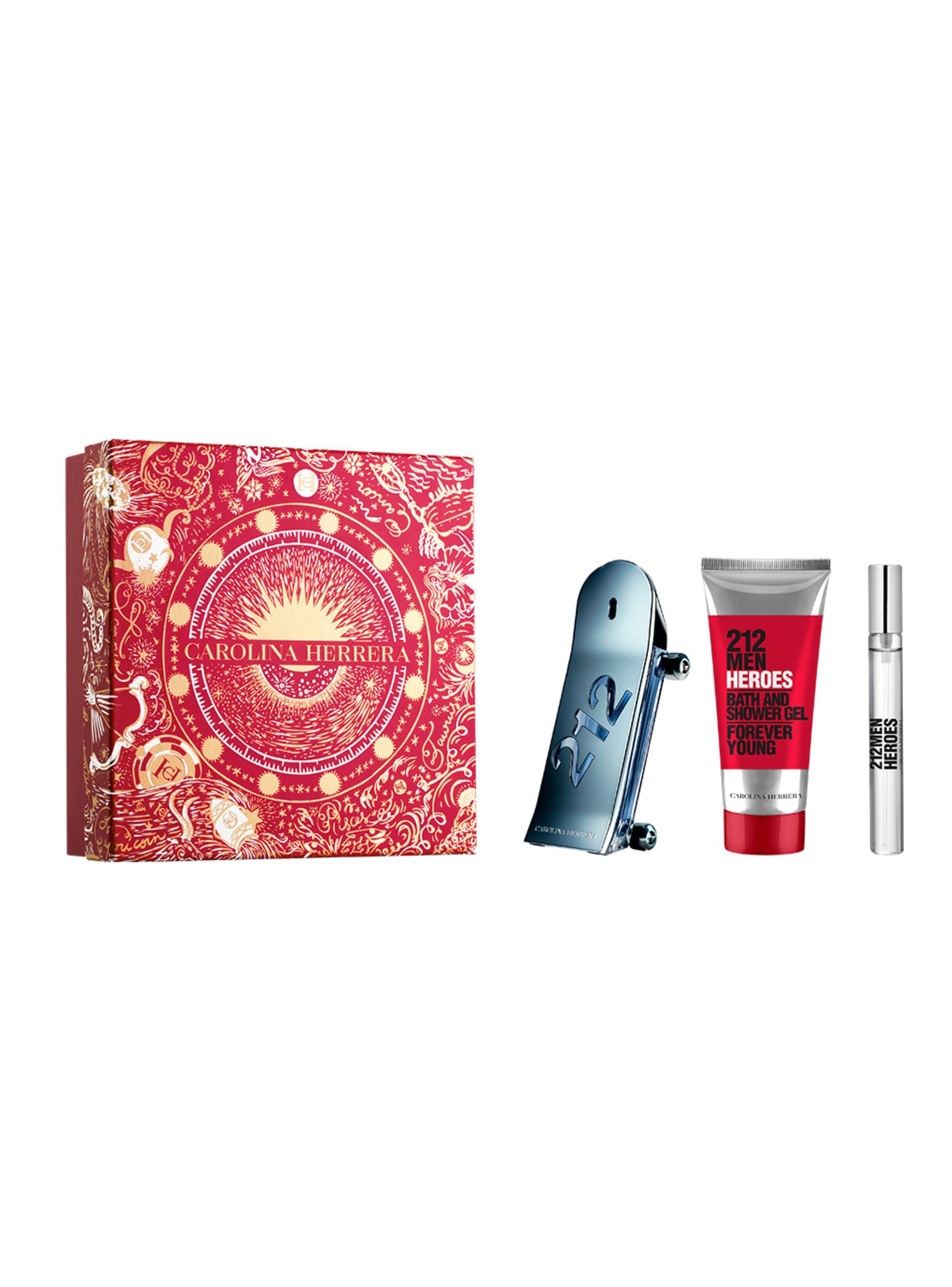 Set Perfume Carolina Herrera 212 Heroes EDP Hombre 90 ml + Shower Gel 100 ml + Megaspritzer-1