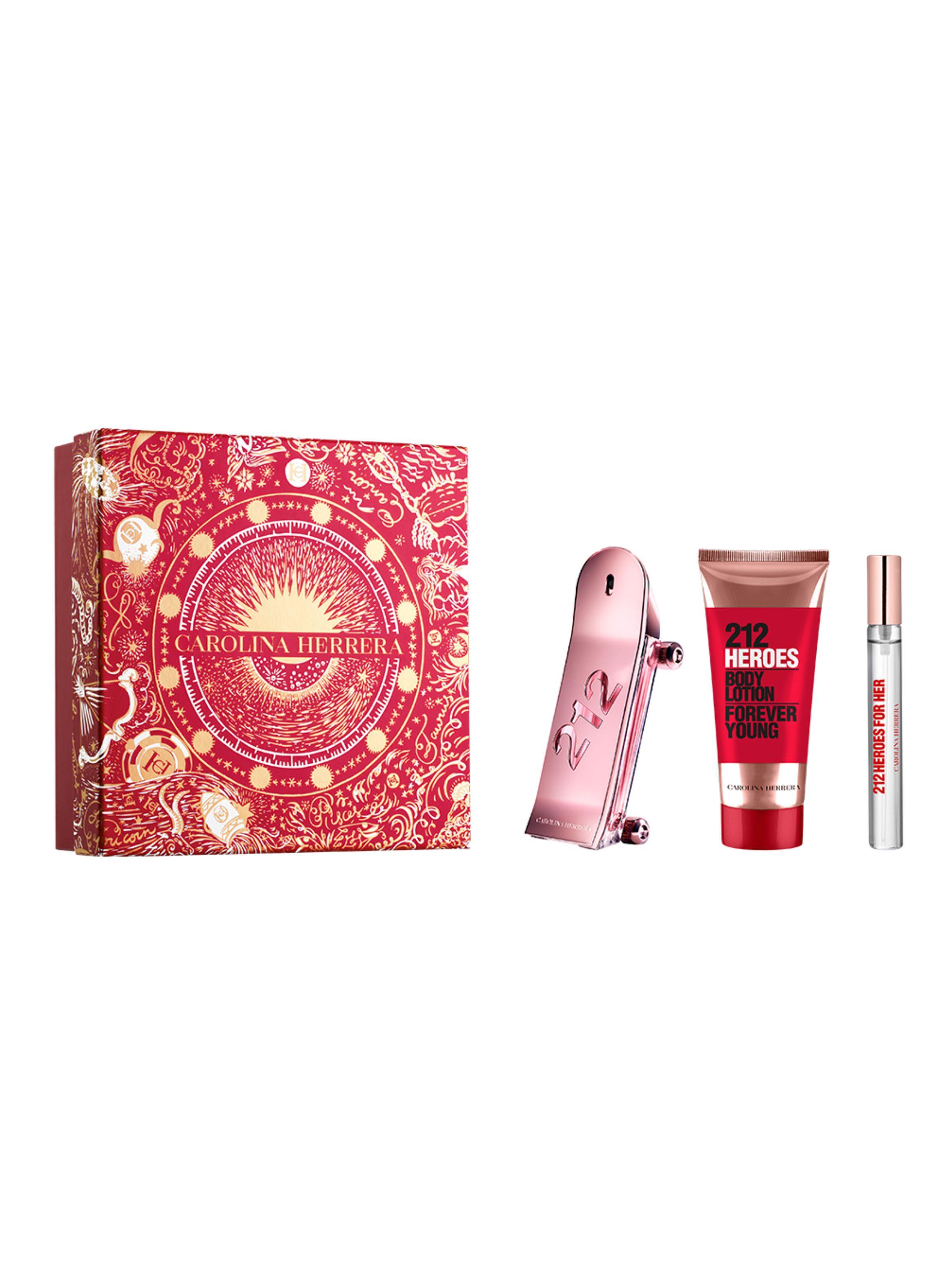 Set Perfume Carolina Herrera 212 Heroes For Her EDP Mujer 80 ml + Body Lotion 100 ml + Megaspritzer 10 ml-1