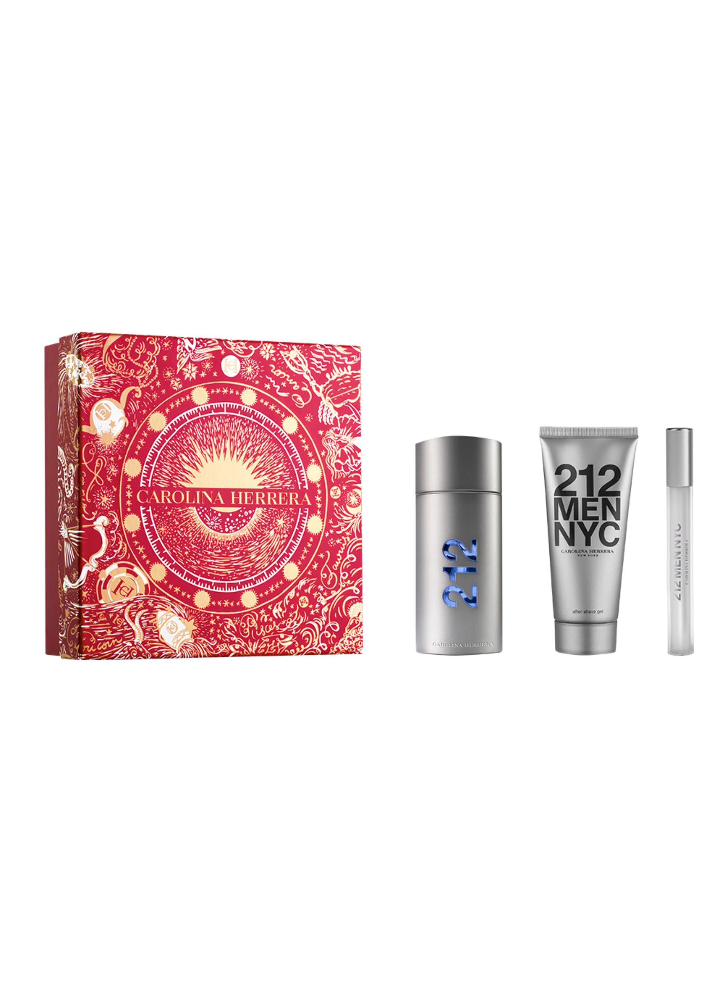 Set Perfume Carolina Herrera 212 Men EDT 100 ml + After Shave Gel 100 ml + Megaspritzer-1