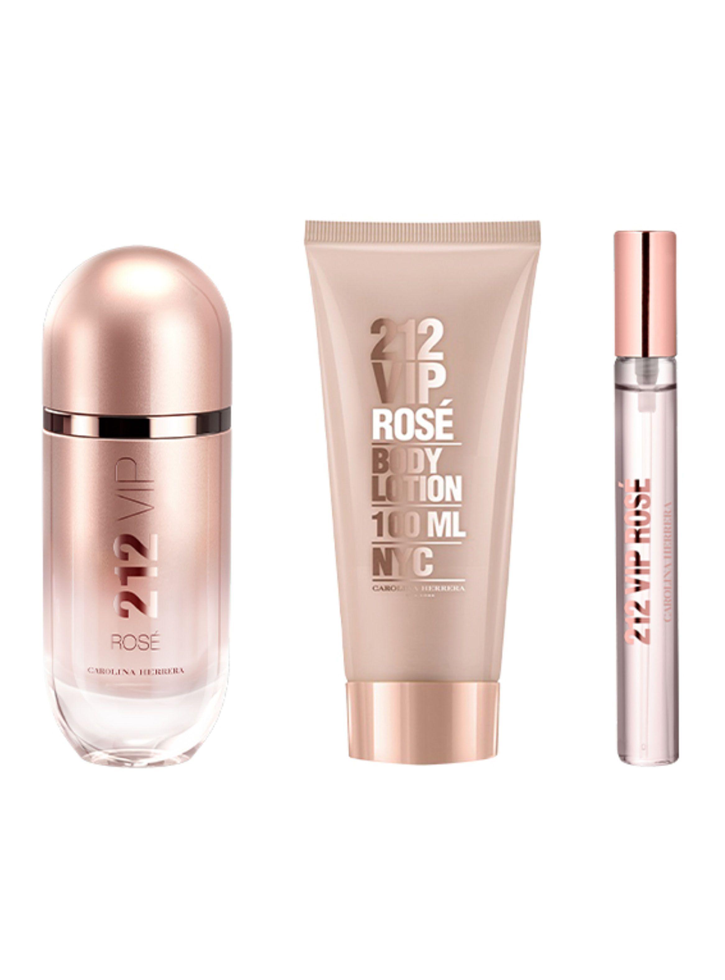 Set Perfume Carolina Herrera 212 Vip Rosé EDP 80 ml + Body Lotion 100 ml + Megaspritzer-0