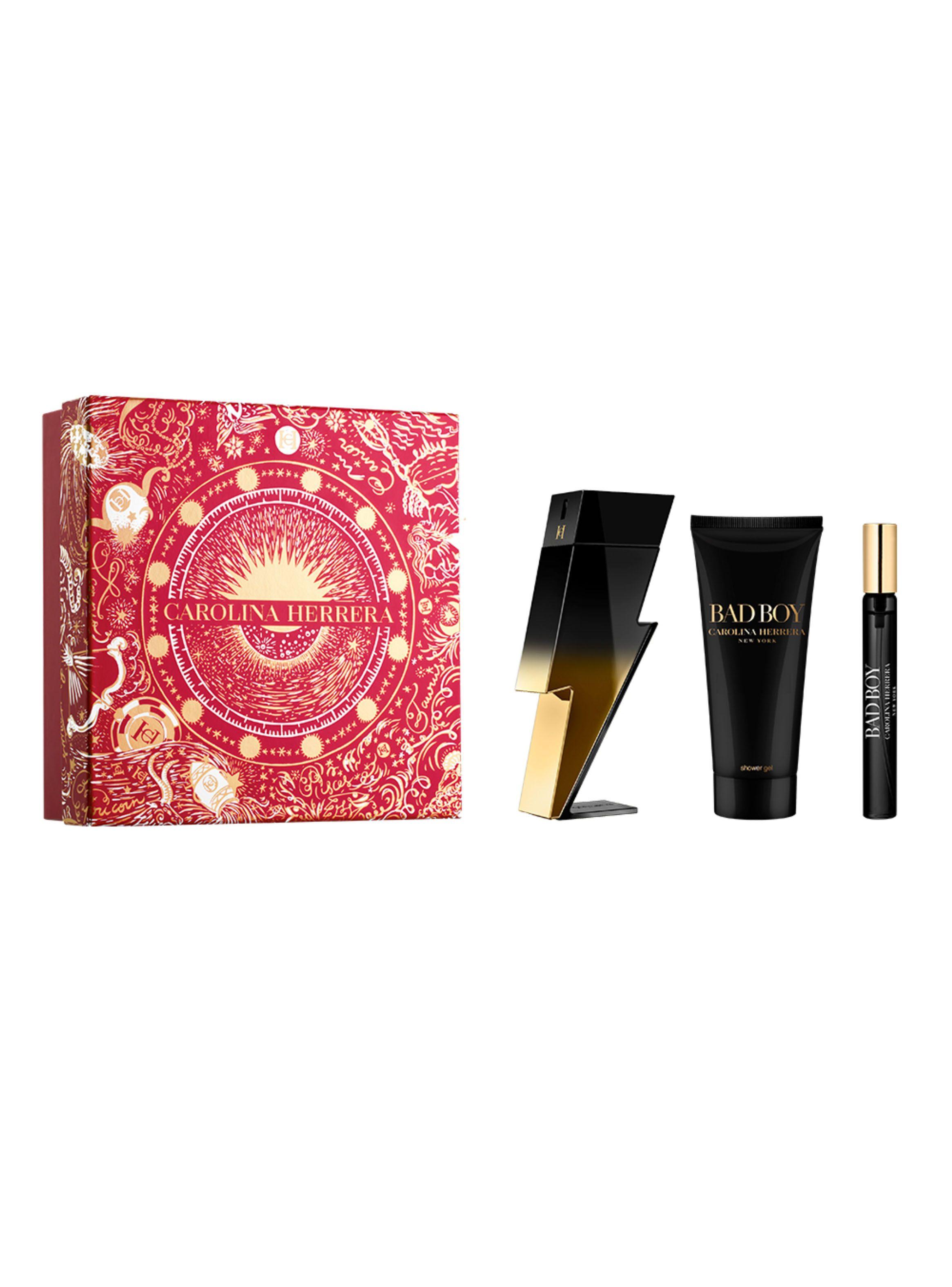 Set Perfume Carolina Herrera Bad Boy Extreme EDP Hombre 100 ml + Shower Gel 100 ml + Megaspritzer-1