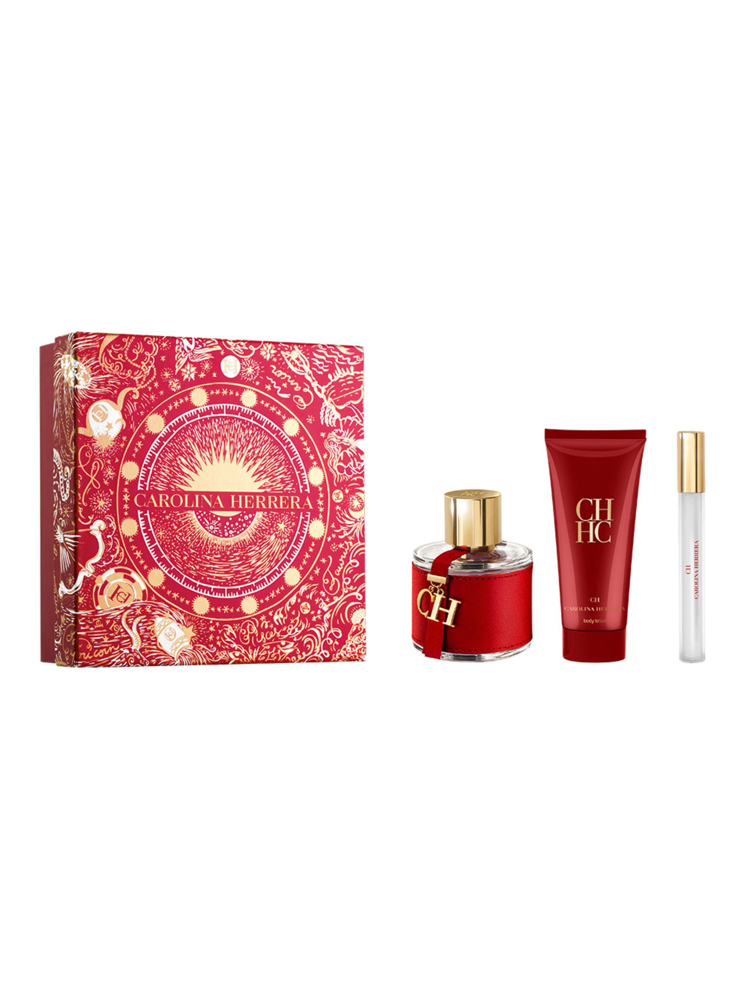 Set Perfume Carolina Herrera CHT EDT Mujer 100 ml + Body Lotion 100 ml + Megaspritzer-1