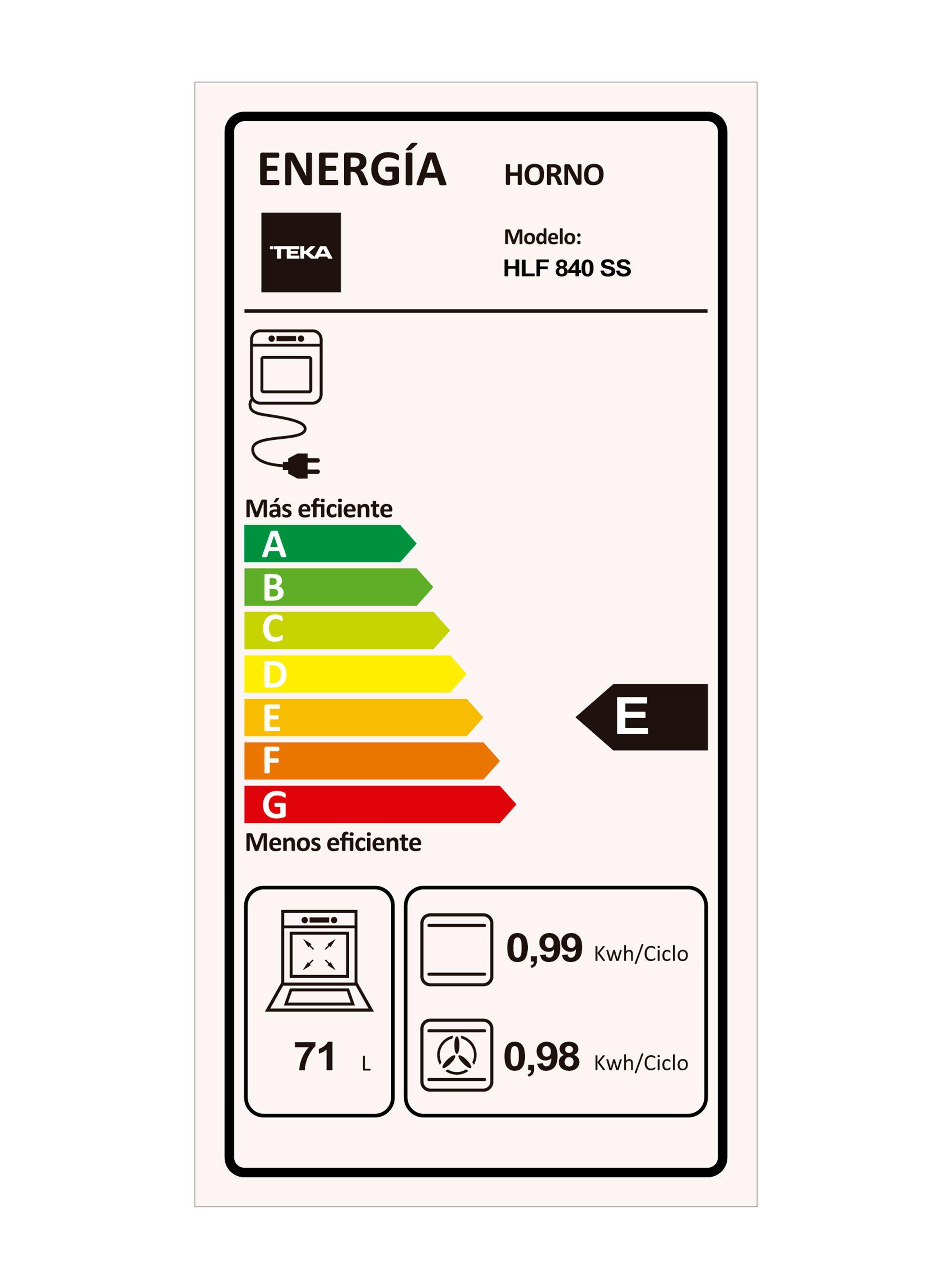 Horno Empotrable Eléctrico Multifunción  HLF 840-5