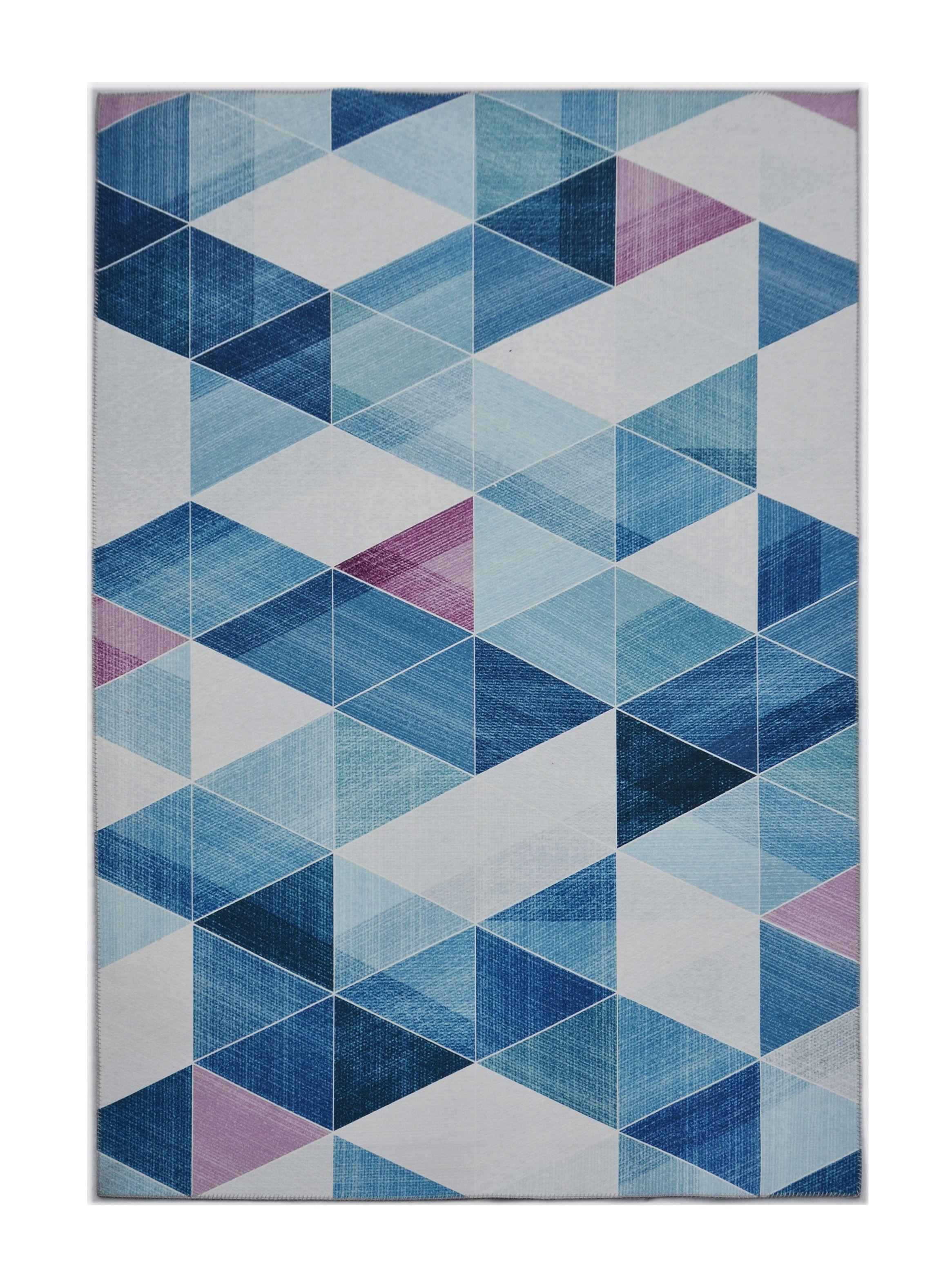 Alfombra Chenille Zentrum 200x280 cm Azul-0