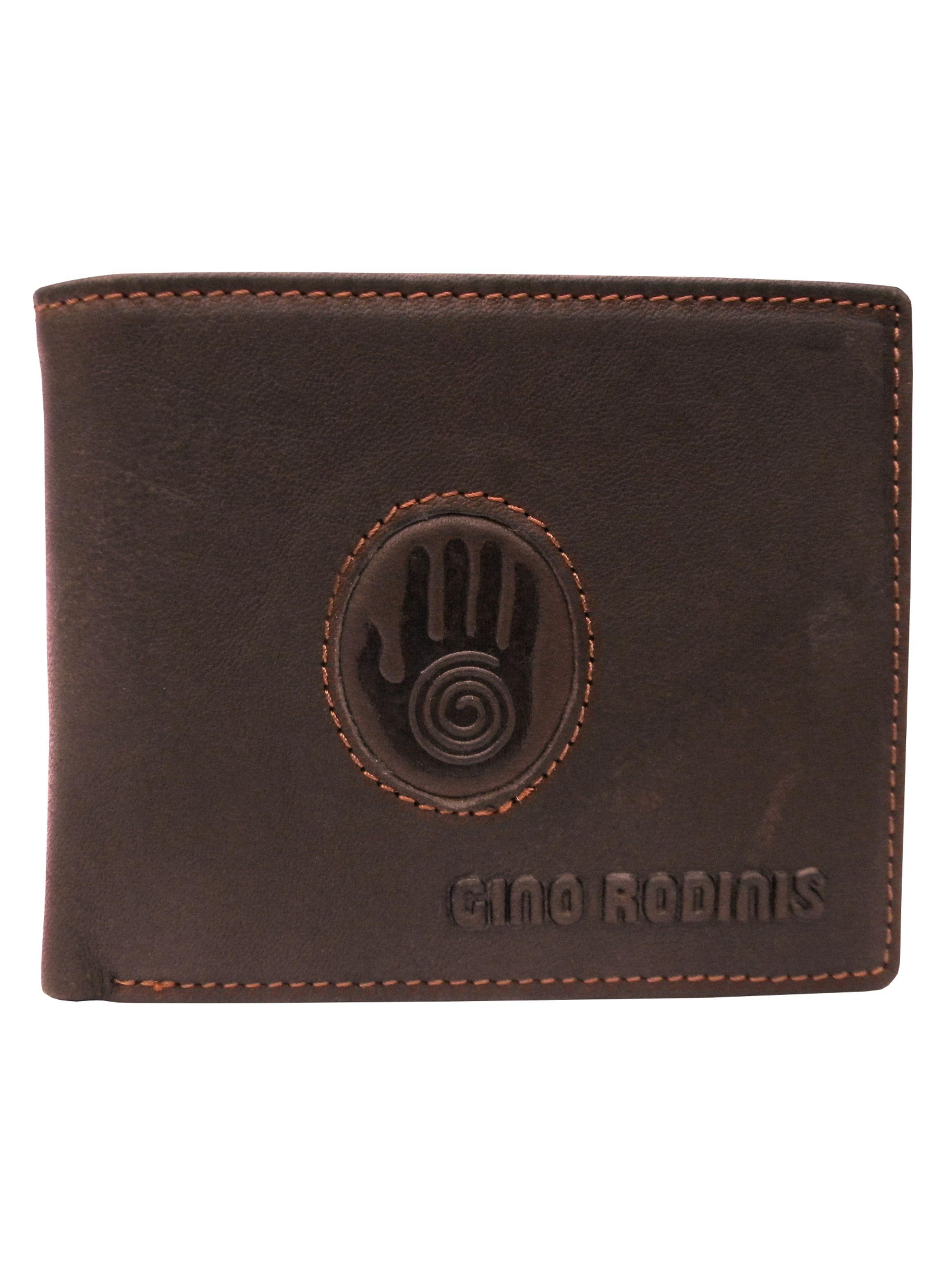 Billetera Gino Rodinis Línea Etnica 931 Café Oscuro-0