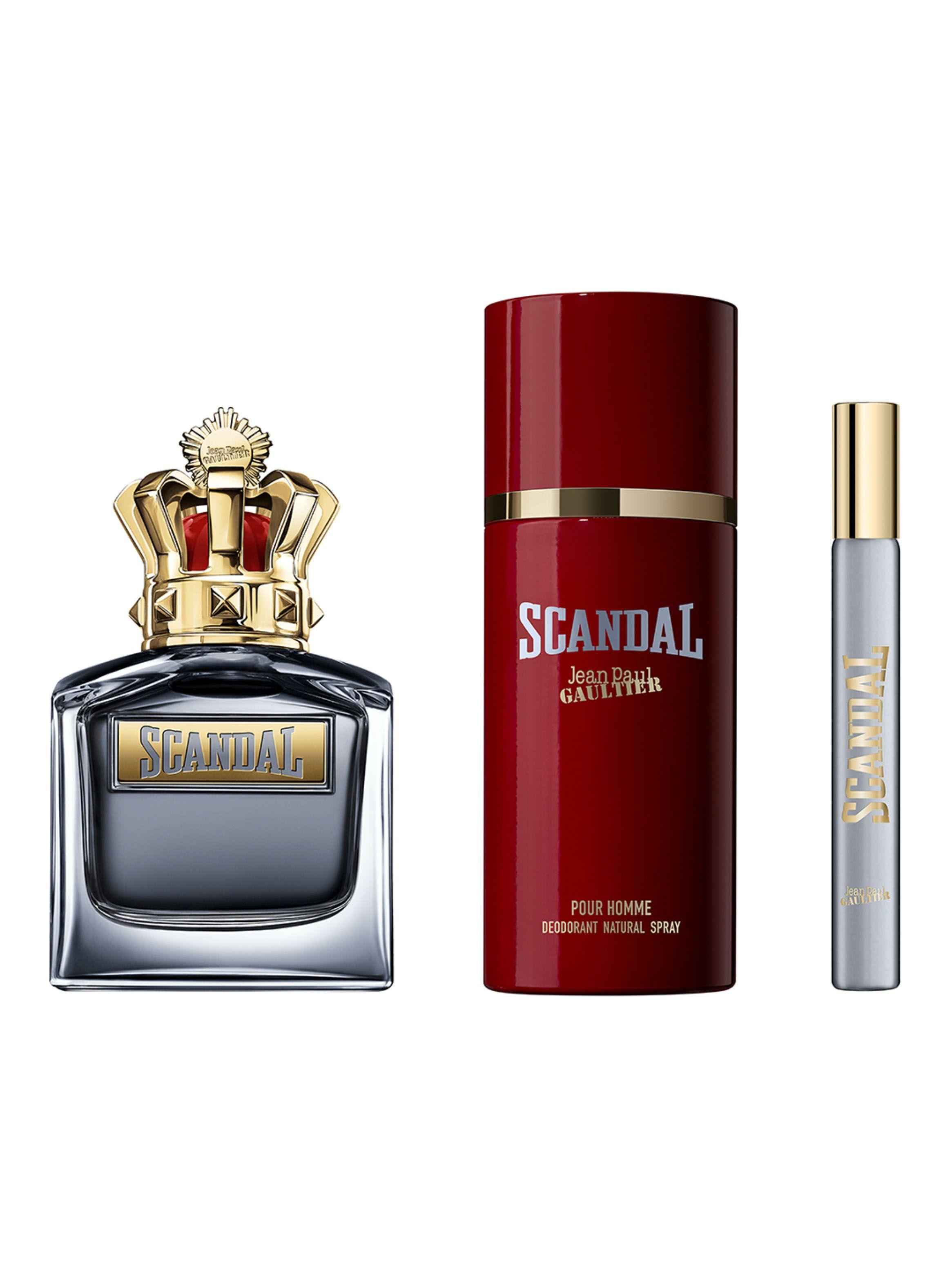 Set Perfume Scandal Pour Homme EDT Hombre 100 ml + Desodorante 150 ml + Megaspritzer-0