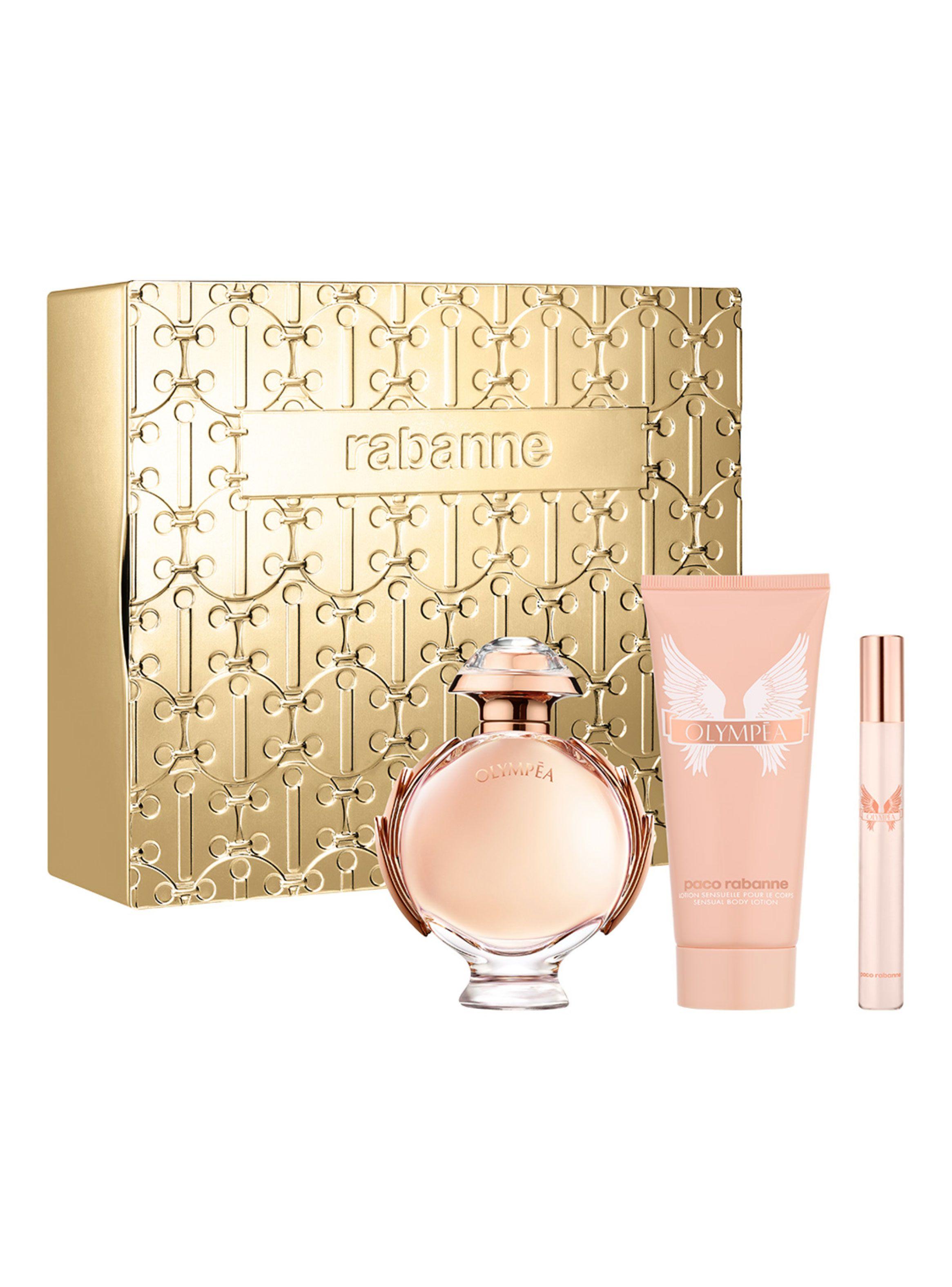 Set Perfume Rabanne Olympéa EDP Mujer 80 ml + Body Lotion 100 ml + Megaspritzer 10 ml-1