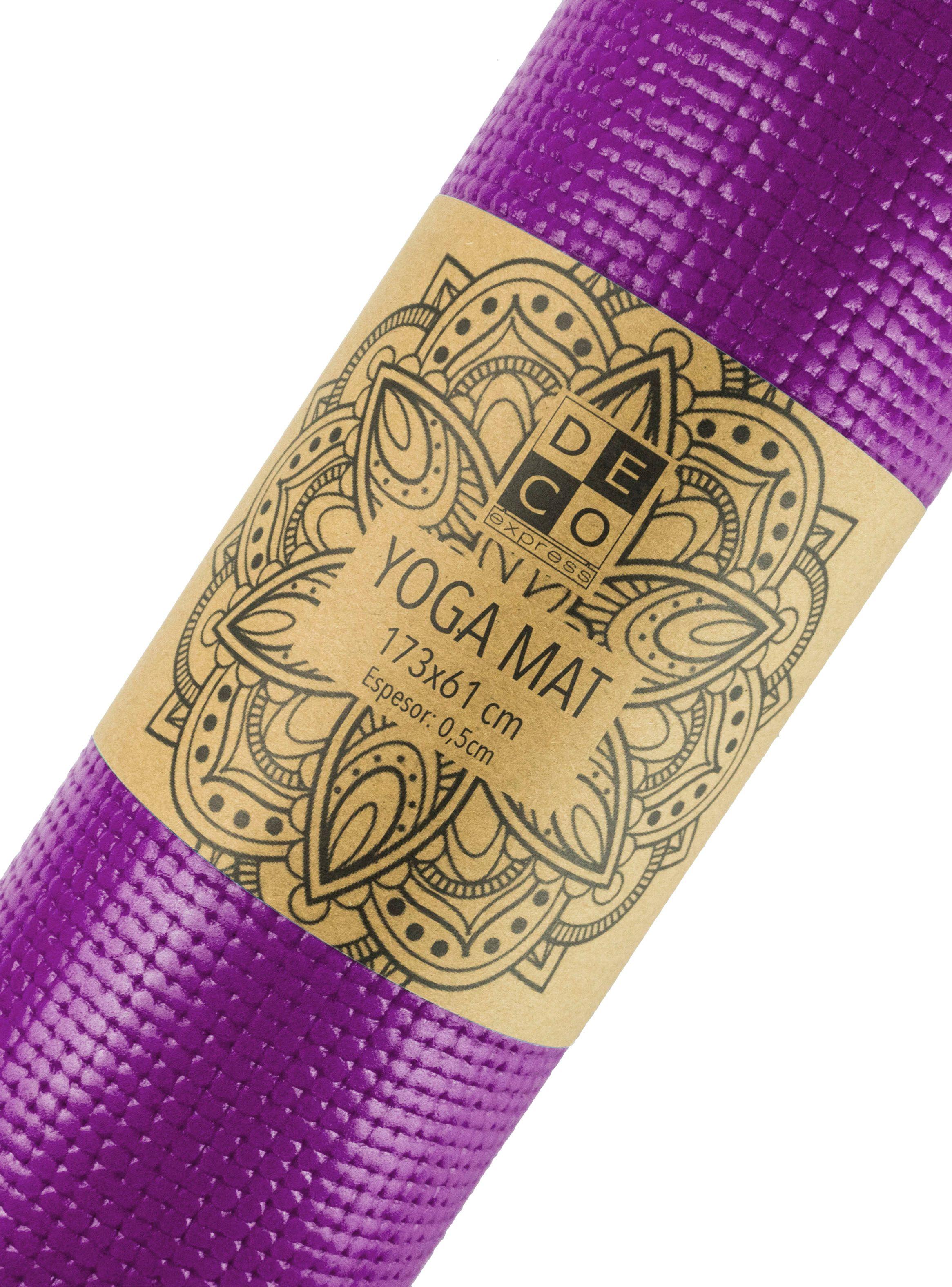 Mat Deco Express de Yoga Violeta 65x180cm-3