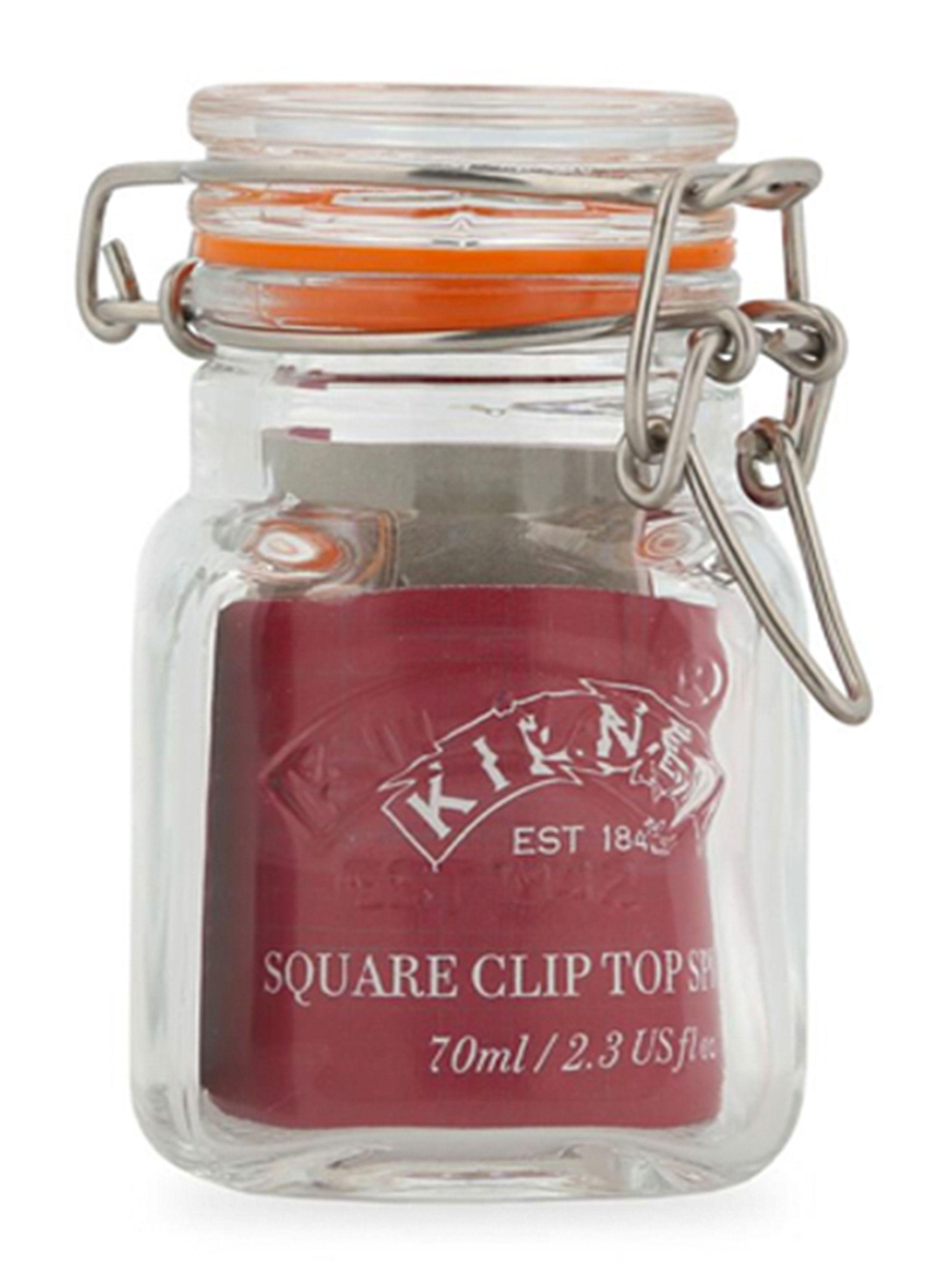 Frasco Kilner Vidrio Cuadrado Cierre Clip 70 ml-0