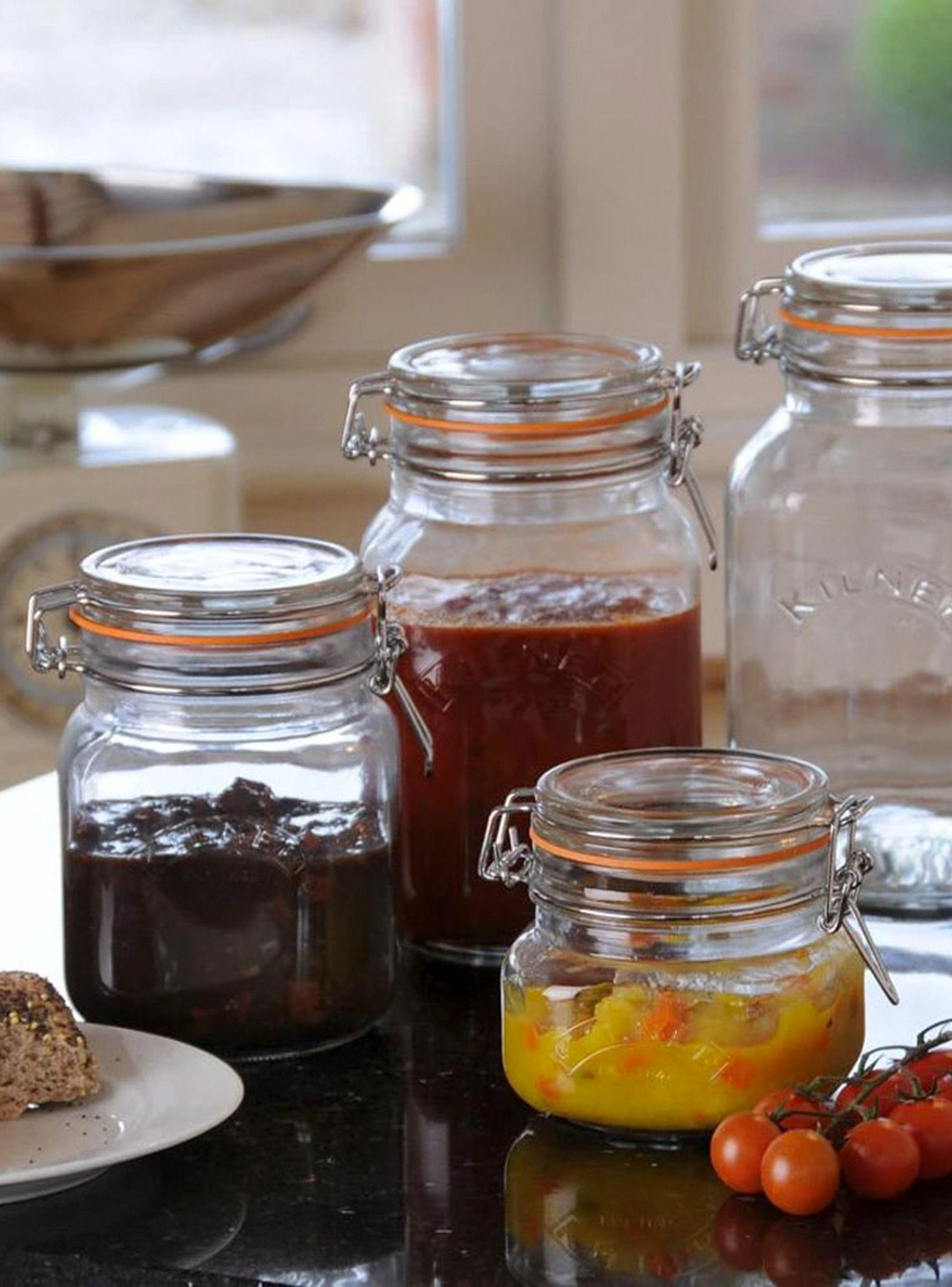 Frasco Kilner Vidrio Cuadrado Cierre Clip 1.5 Litro-2