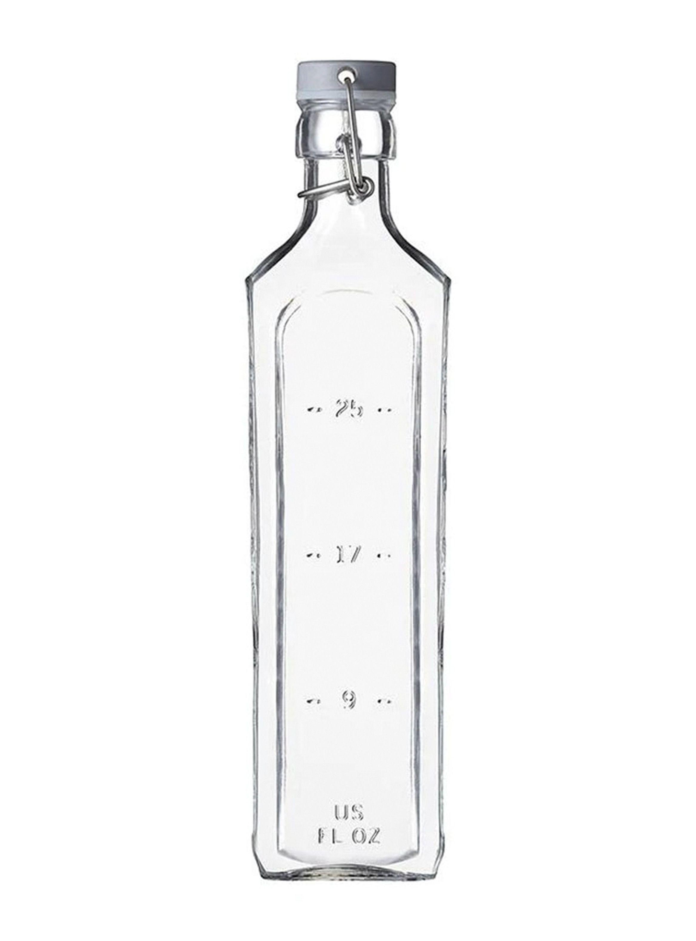 Botella de Vidrio Tapa Gris y Cierre Clip 1 Litro-1