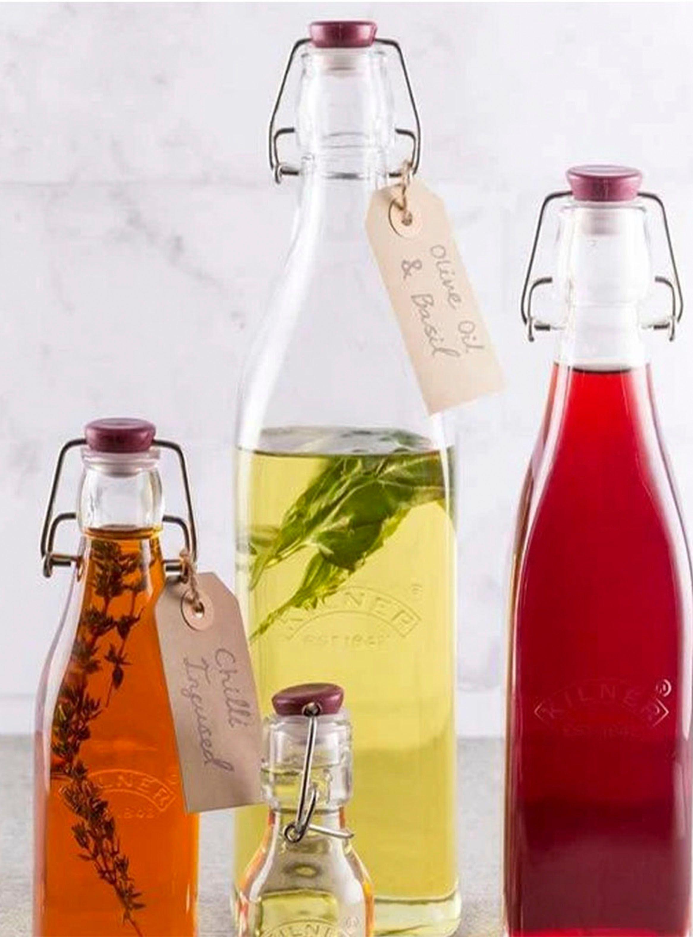 Botella Kilner de Vidrio Tapa Roja y Cierre Clip de 0.55 Litros-1