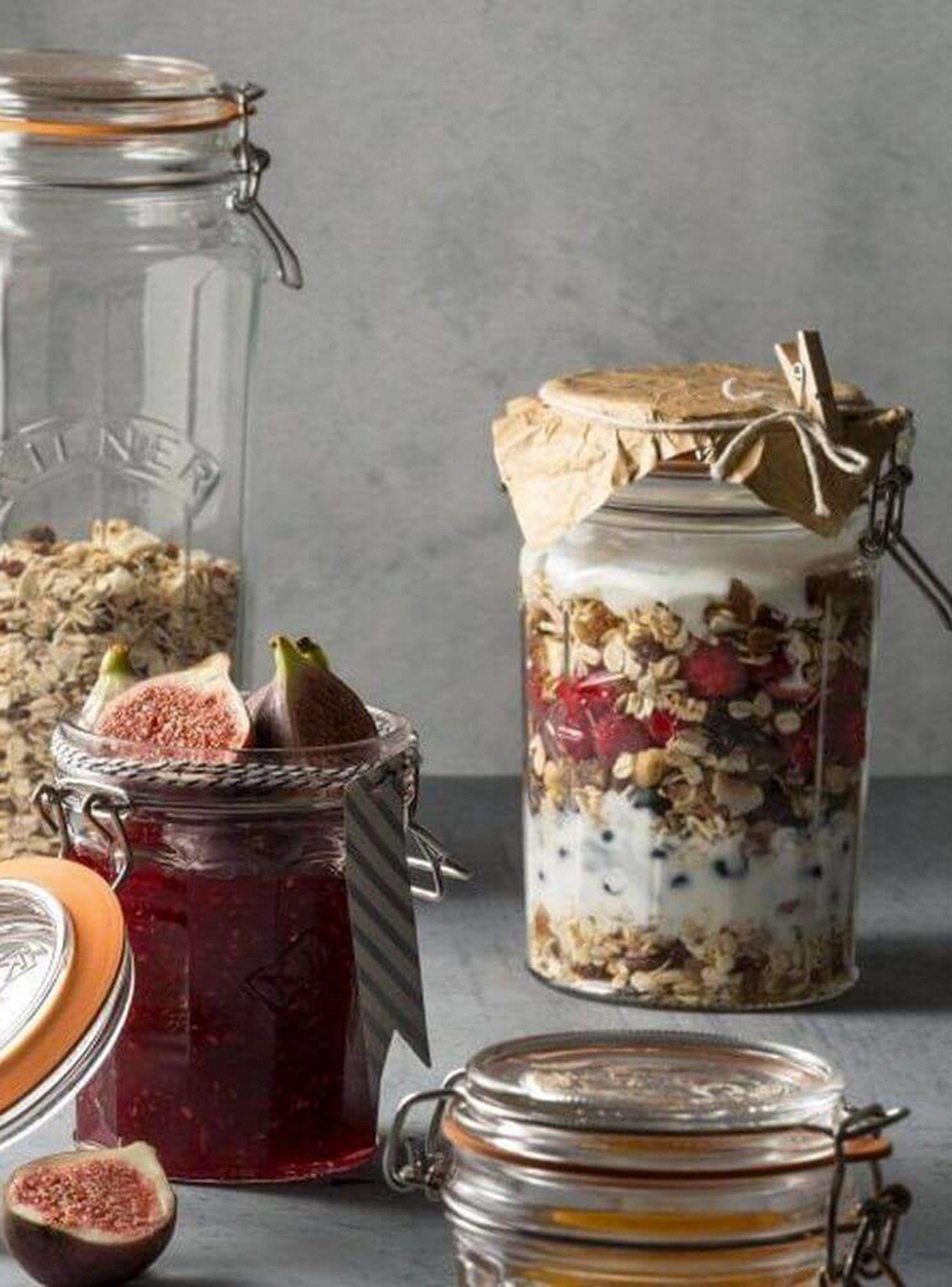 Frasco Vidrio Faceteado Cierre Clip 0.45 L 13.5 x 10 cm-3