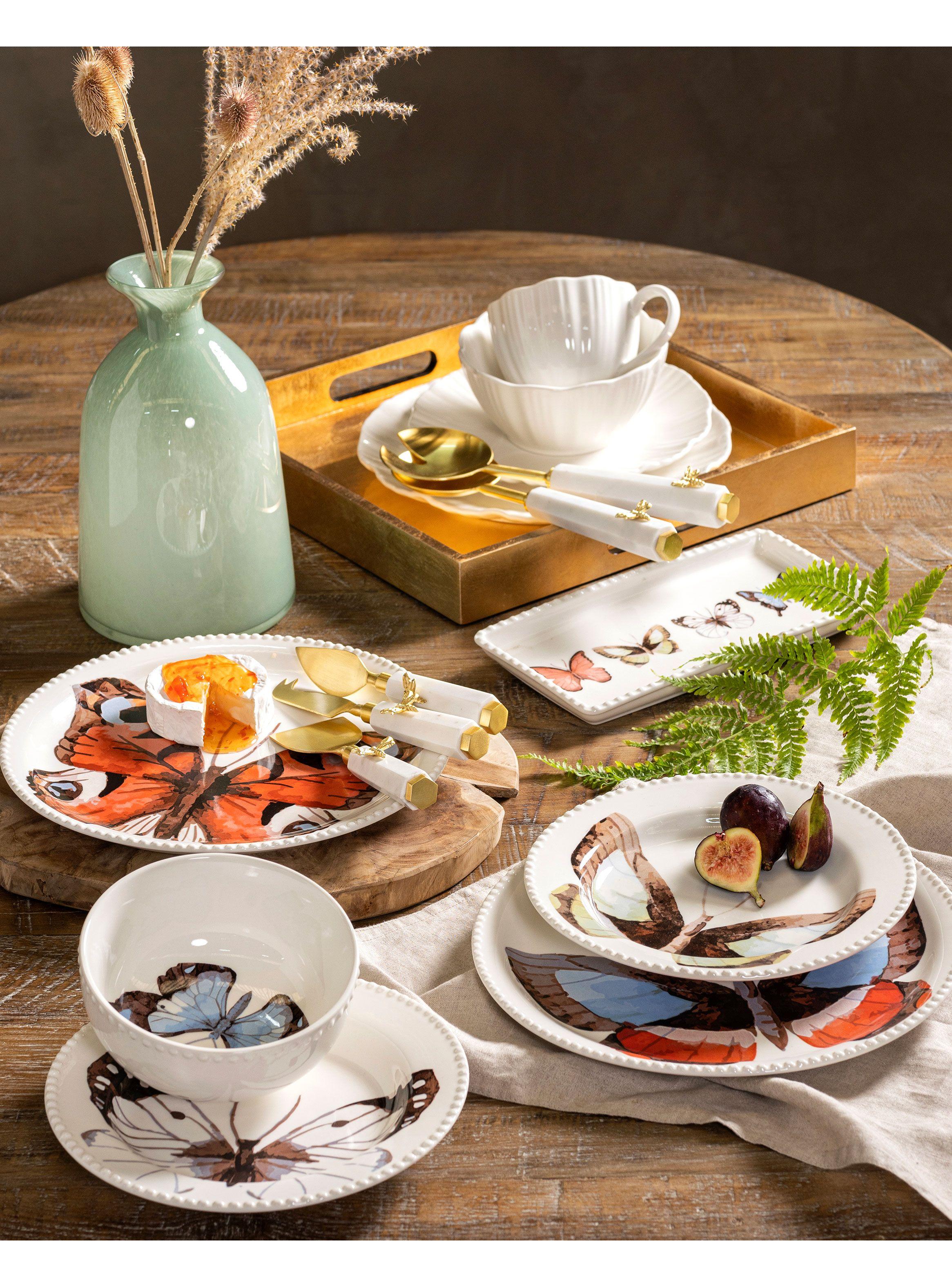 Plato Principal Mariposa Azul 27 cm-3