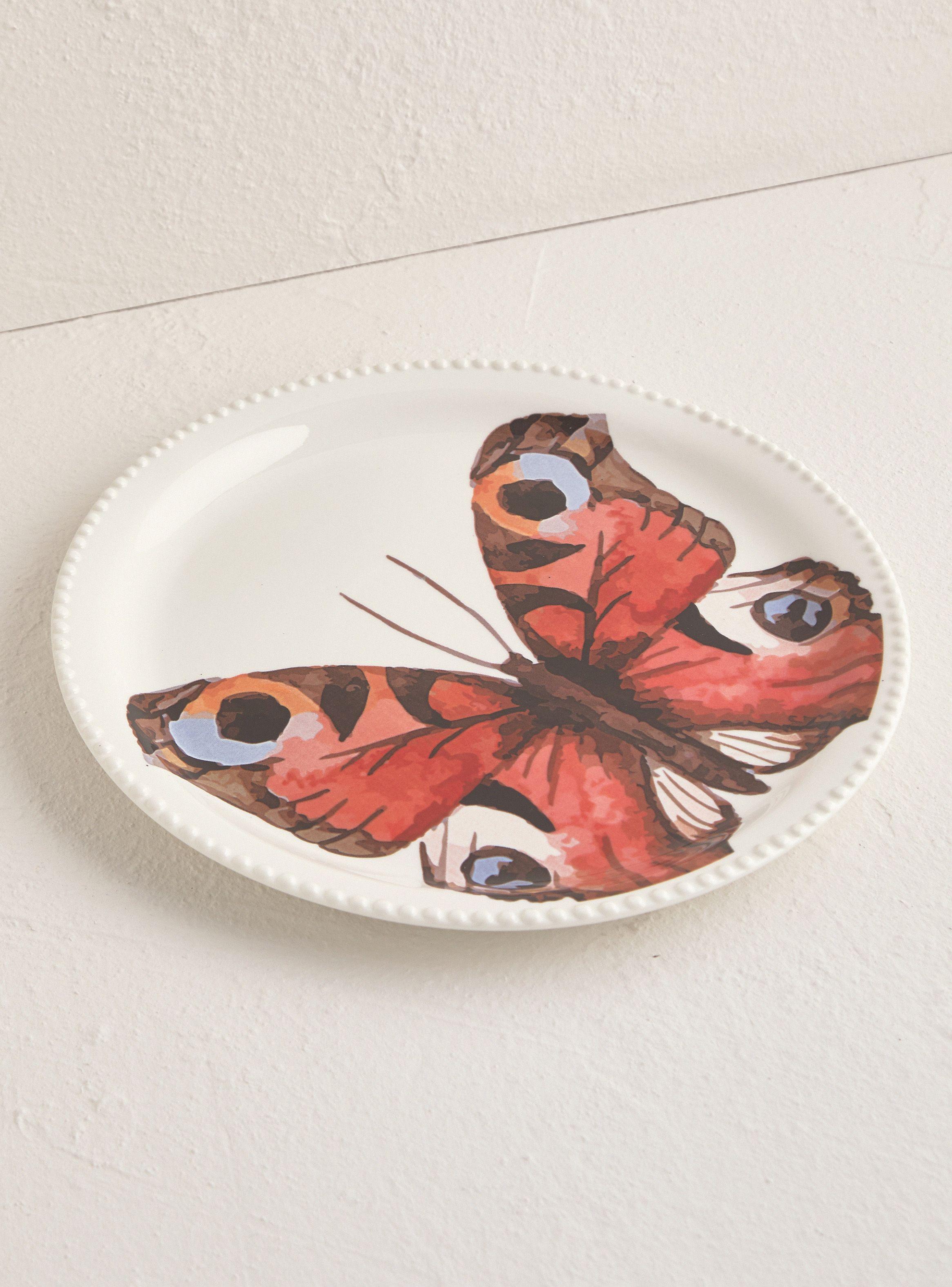 Plato Principal Mariposa Roja 27 cm-1