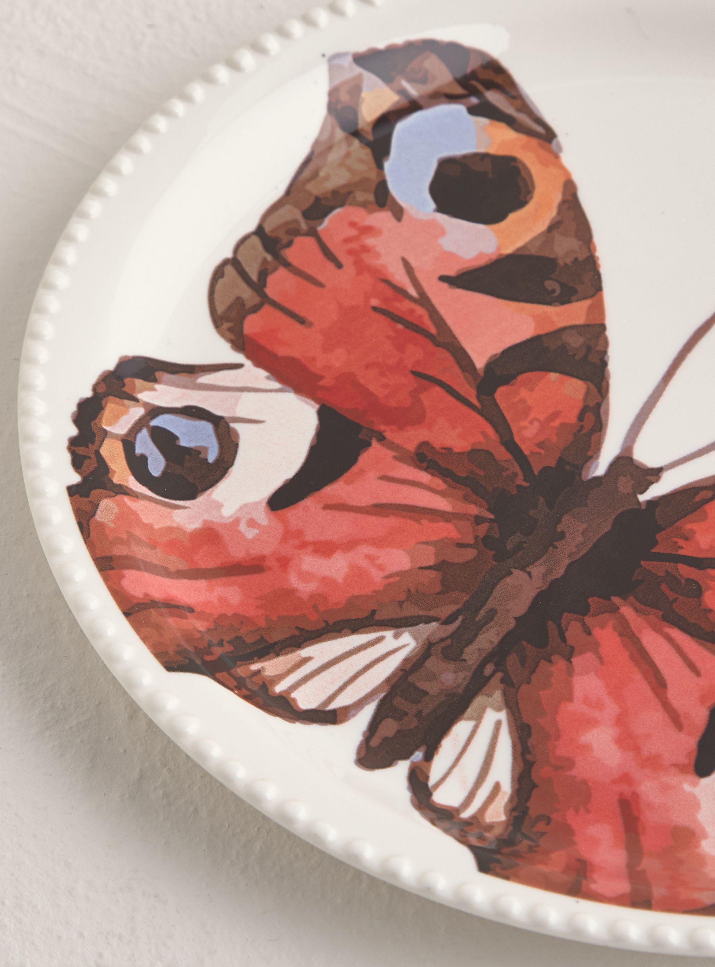 Plato Principal Mariposa Roja 27 cm-2