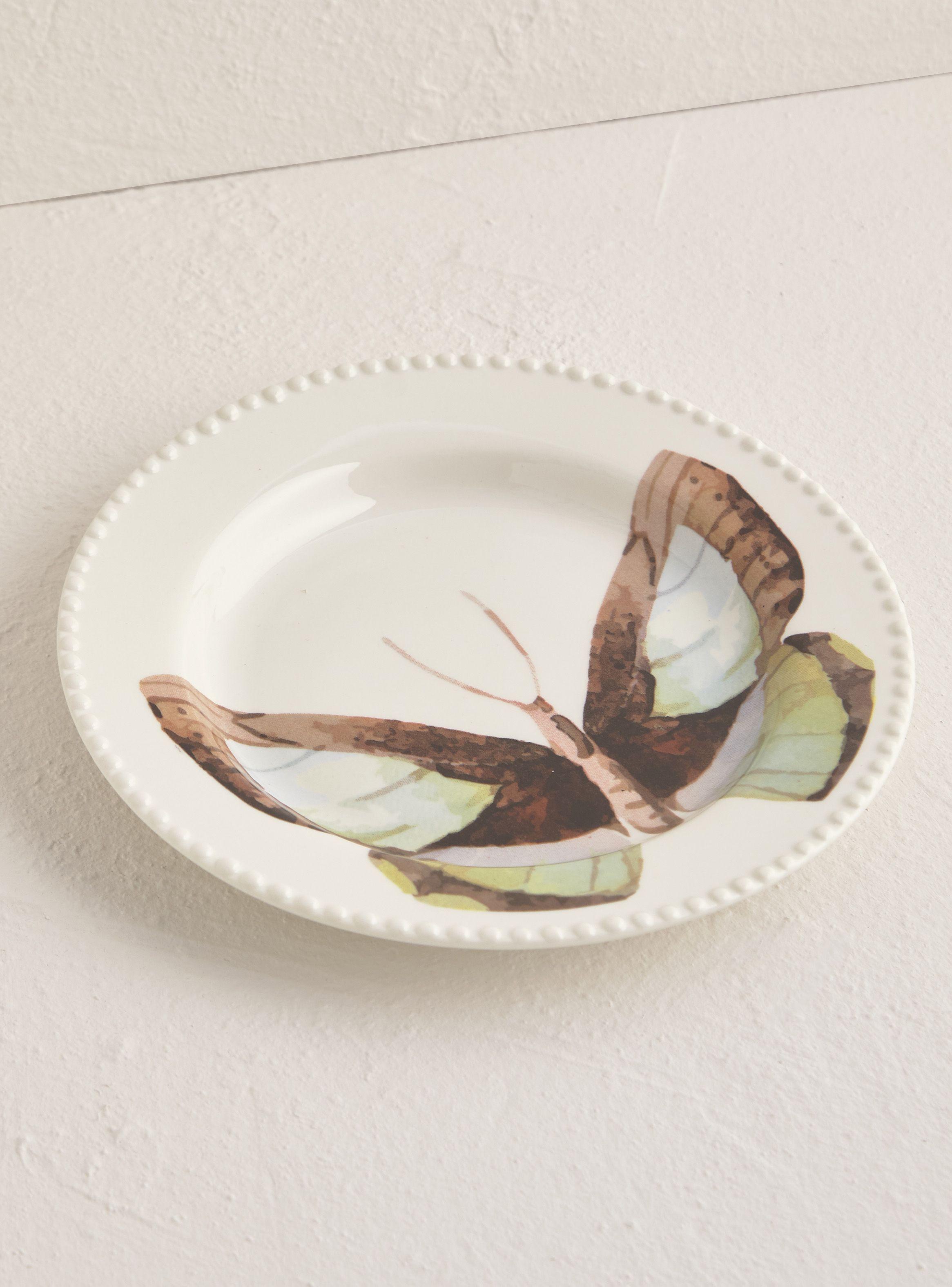 Plato Lateral Mariposa Agua 21.8 cm-1