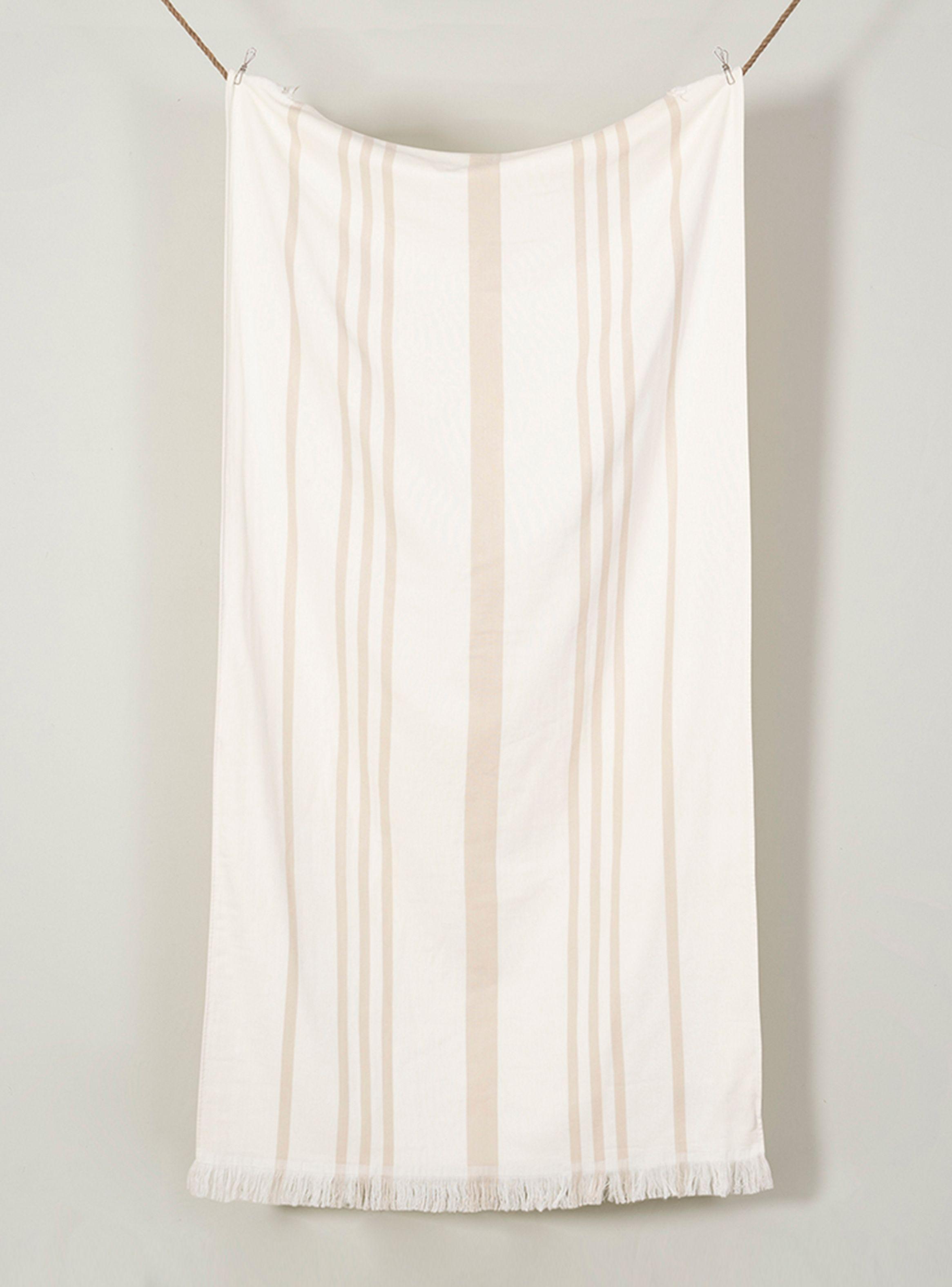 Toalla Playa Línea Sao Paulo Beige 90x180 cm-0