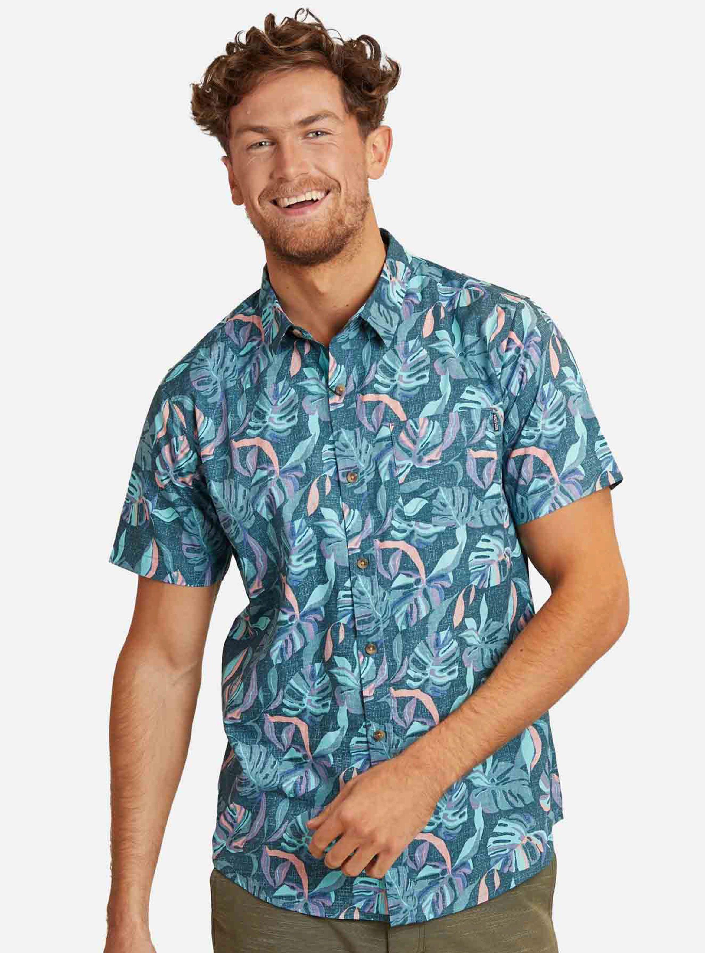 Camisa MC Full Print Color Hojas-0