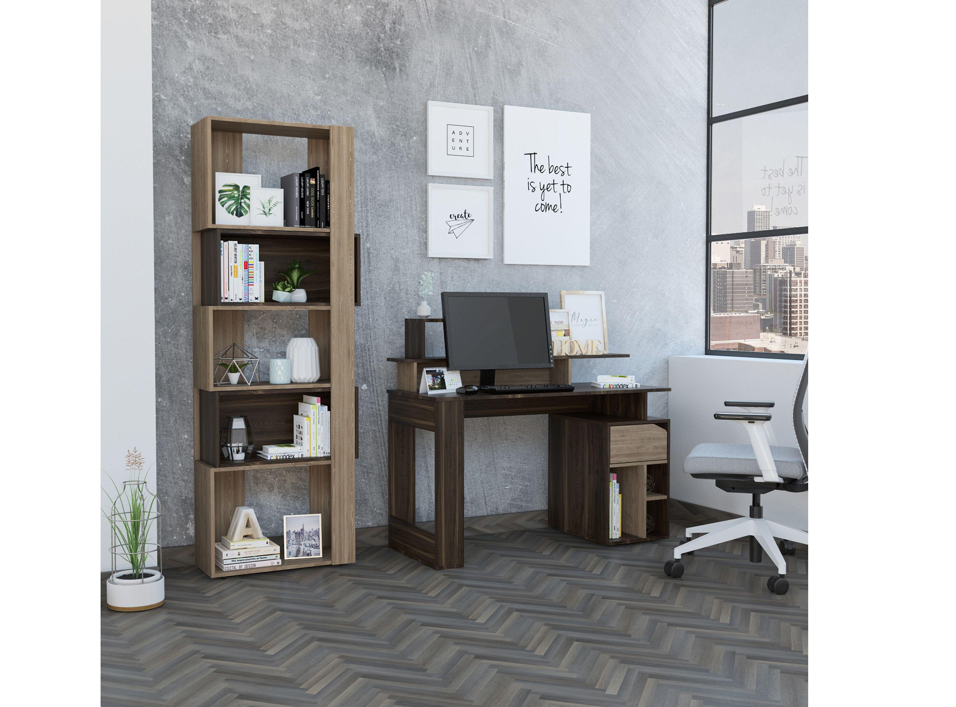 Combo: Biblioteca Báltica + Escritorio Office 9 TuHome-5