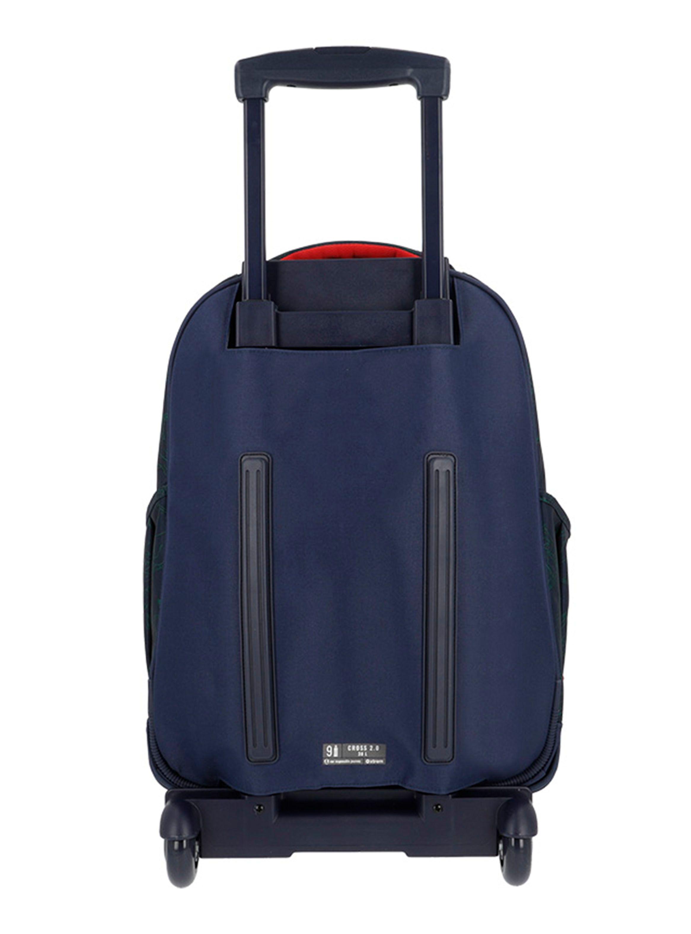 Mochila con Ruedas Niño Cross 2.0 Dino Azul-1