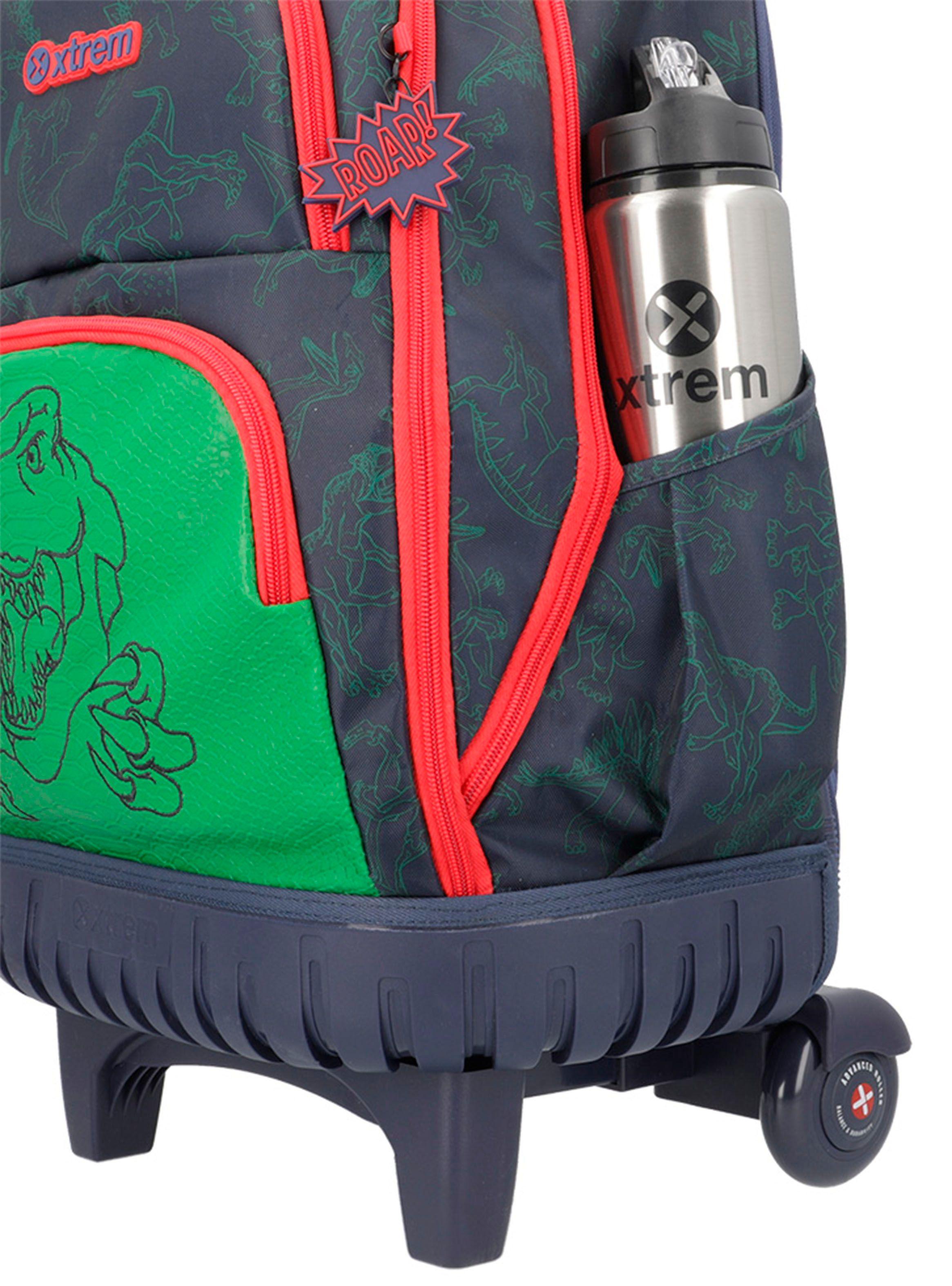 Mochila con Ruedas Niño Cross 2.0 Dino Azul-3