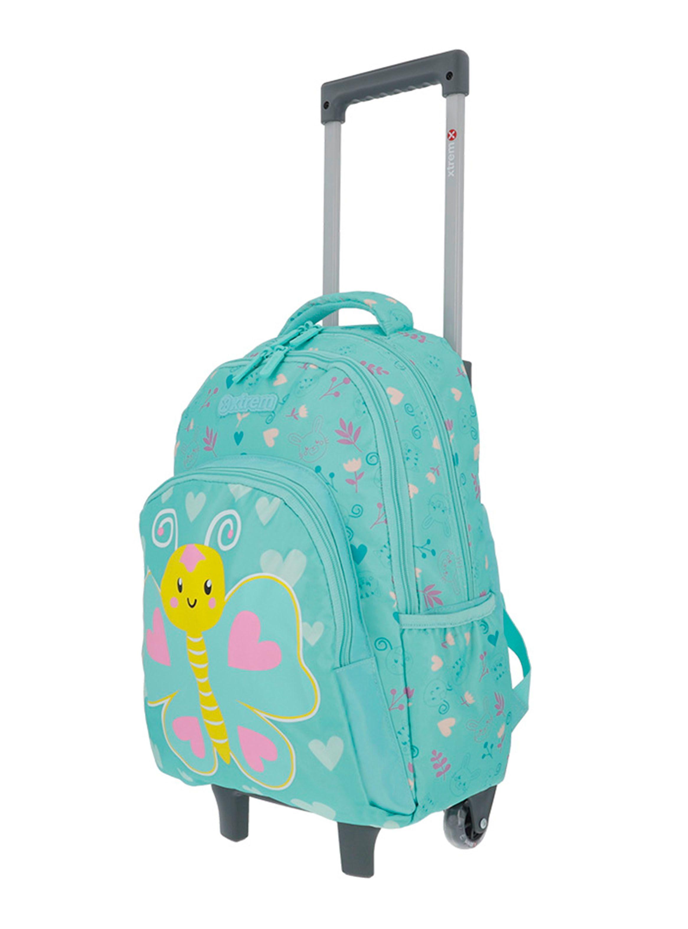 Mochila con Ruedas Niña Lincoln 4XT Verde-2